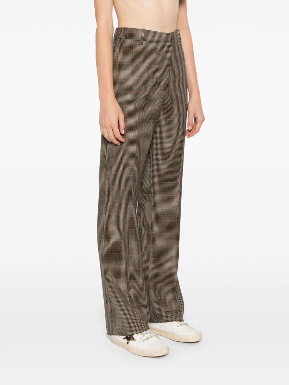 Relaxed Pied De Poule Check Pants - 5