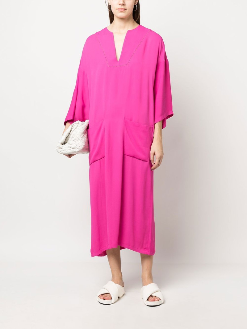 FABIANA FILIPPI belted long-sleeved midi dress outlook