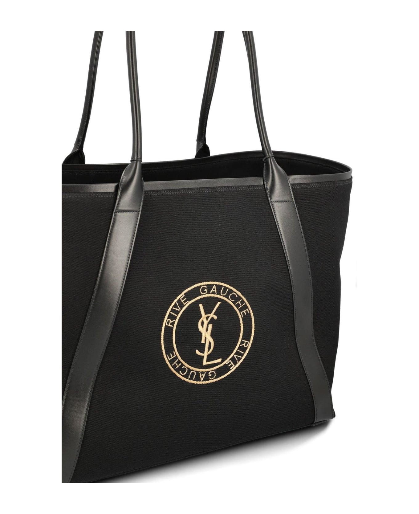 Rive Gauche Logo Embroidered Tote Bag - 4