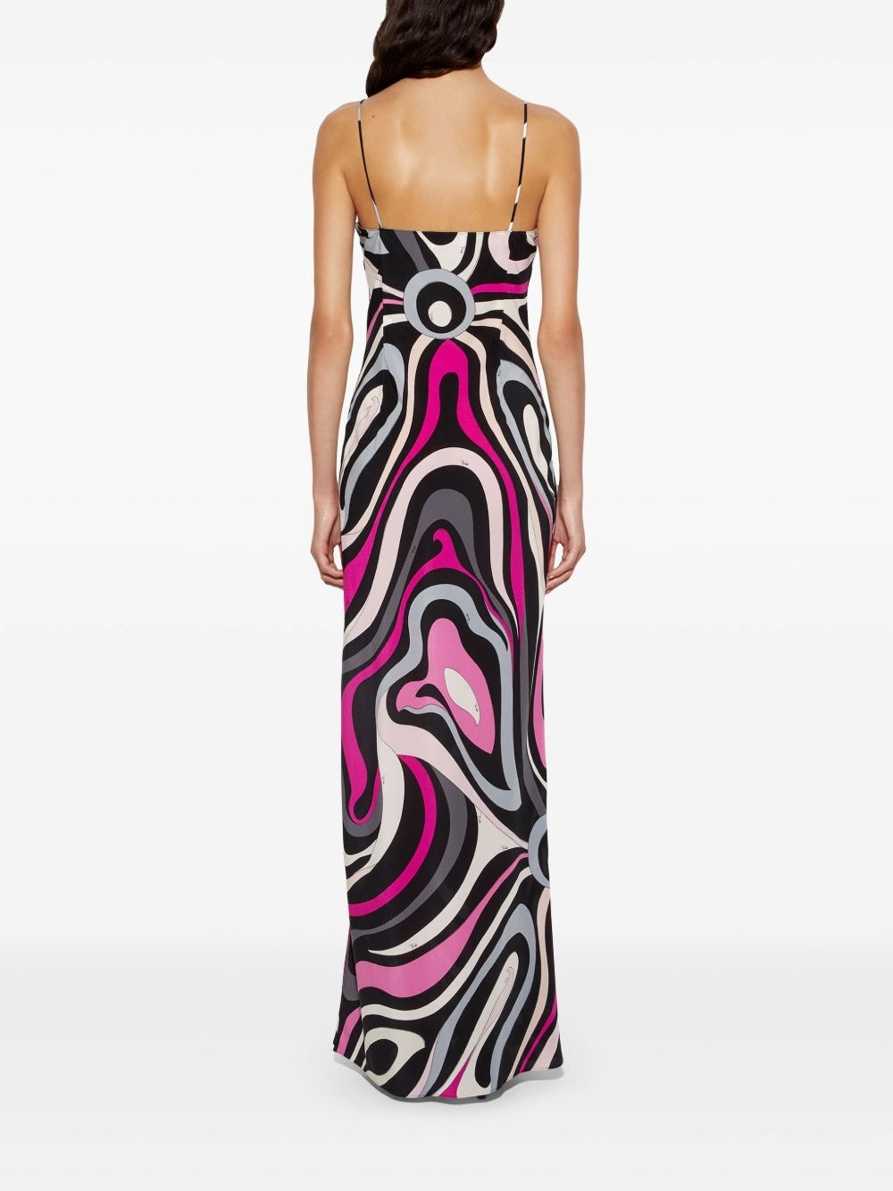 marmo-print dress - 4