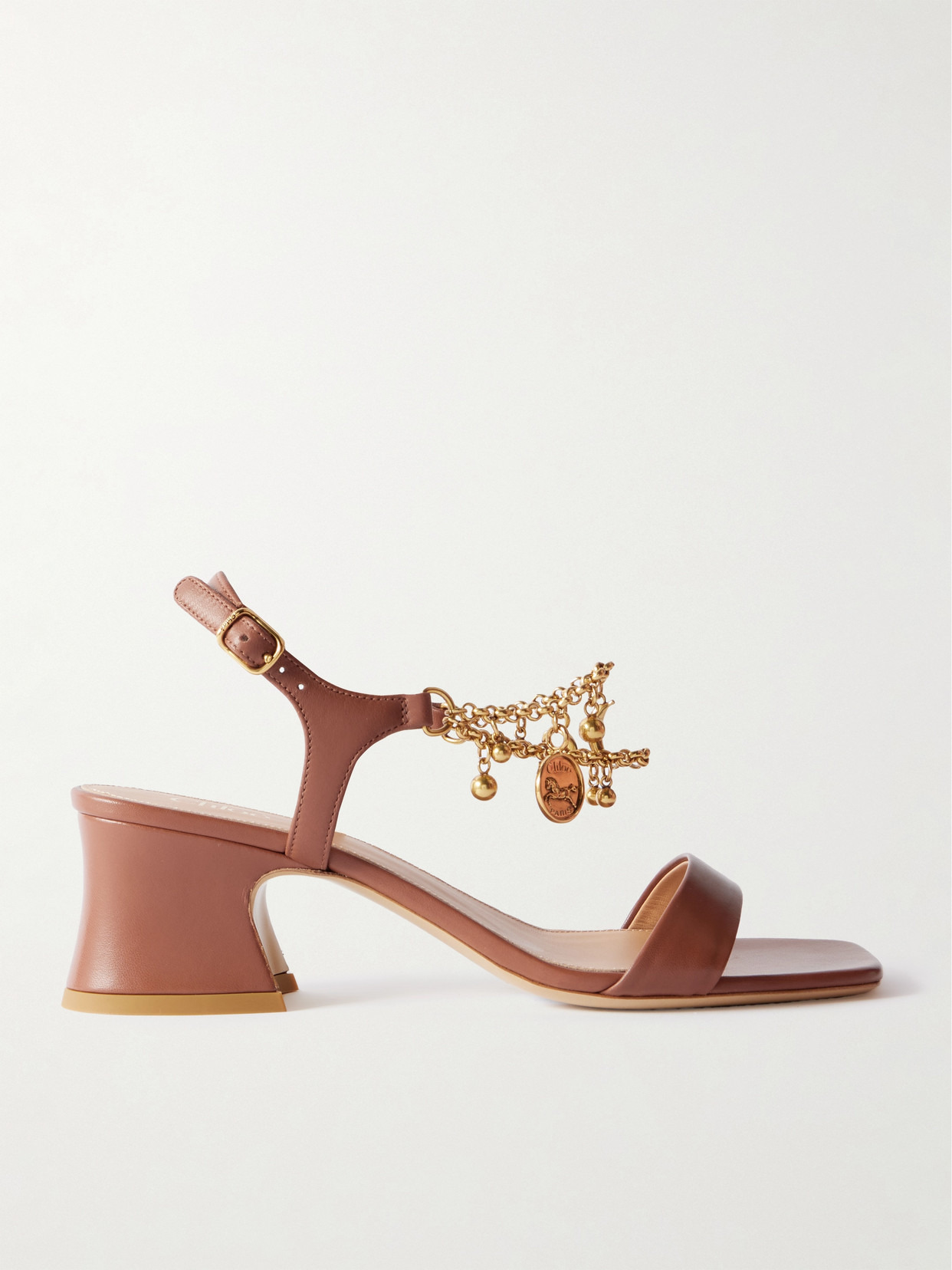 Embellished Leather Sandals - 1