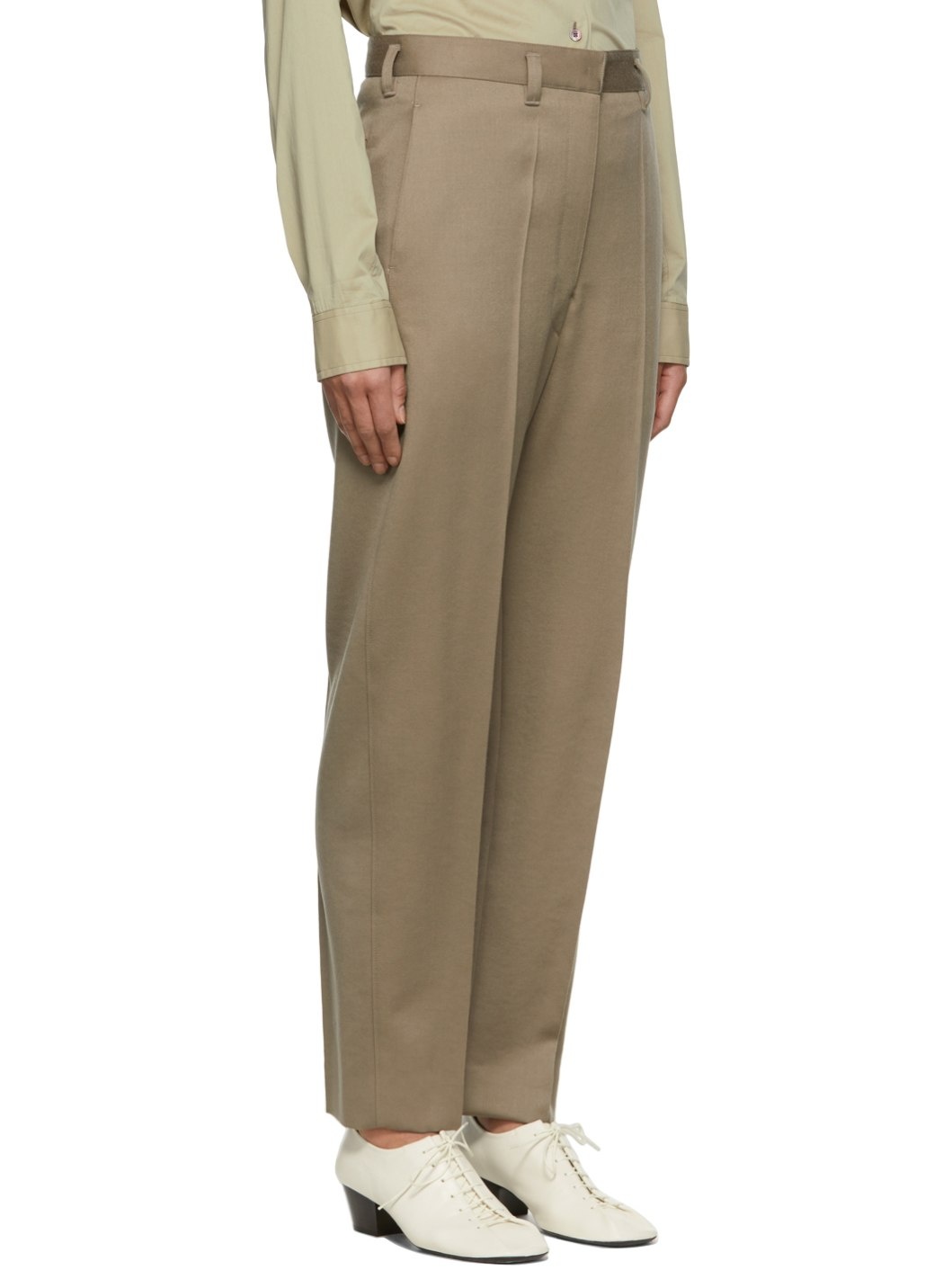 Taupe Wool Trousers - 2