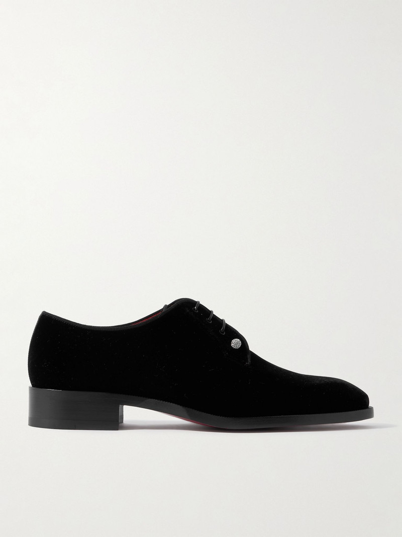 Chambeliss Night Velvet Derby Shoes Black - 1