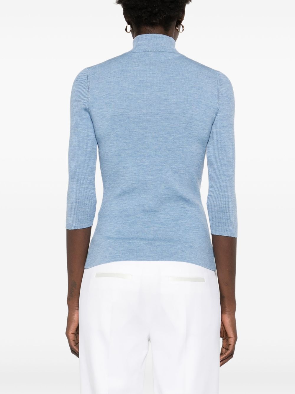 half-zip knitted top - 4