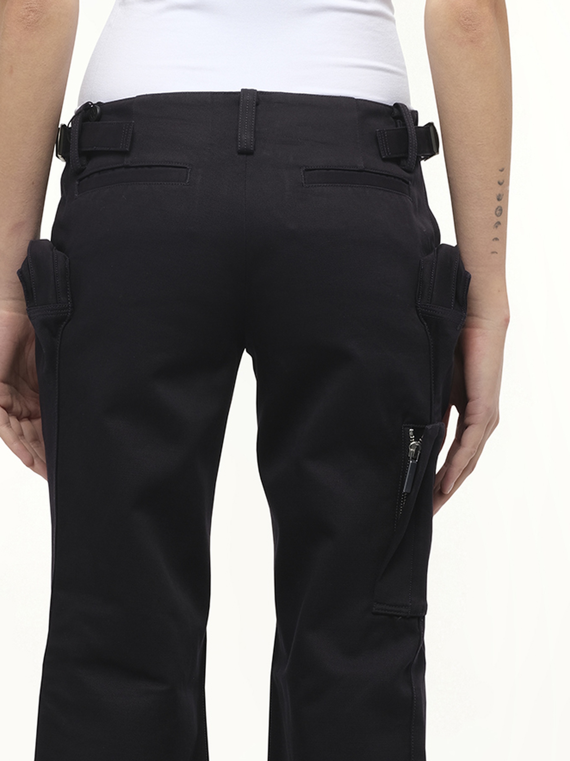 Flared Cargos in Black - 3