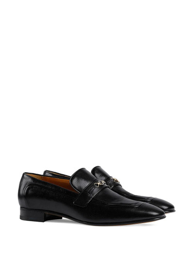 GUCCI interlocking G leather loafers outlook