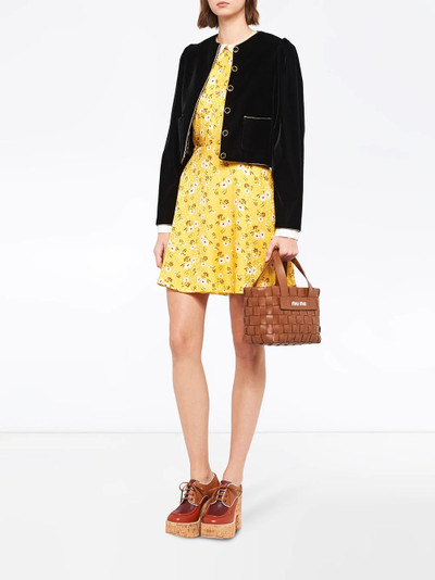 Miu Miu Daisy Bouquet flared dress outlook