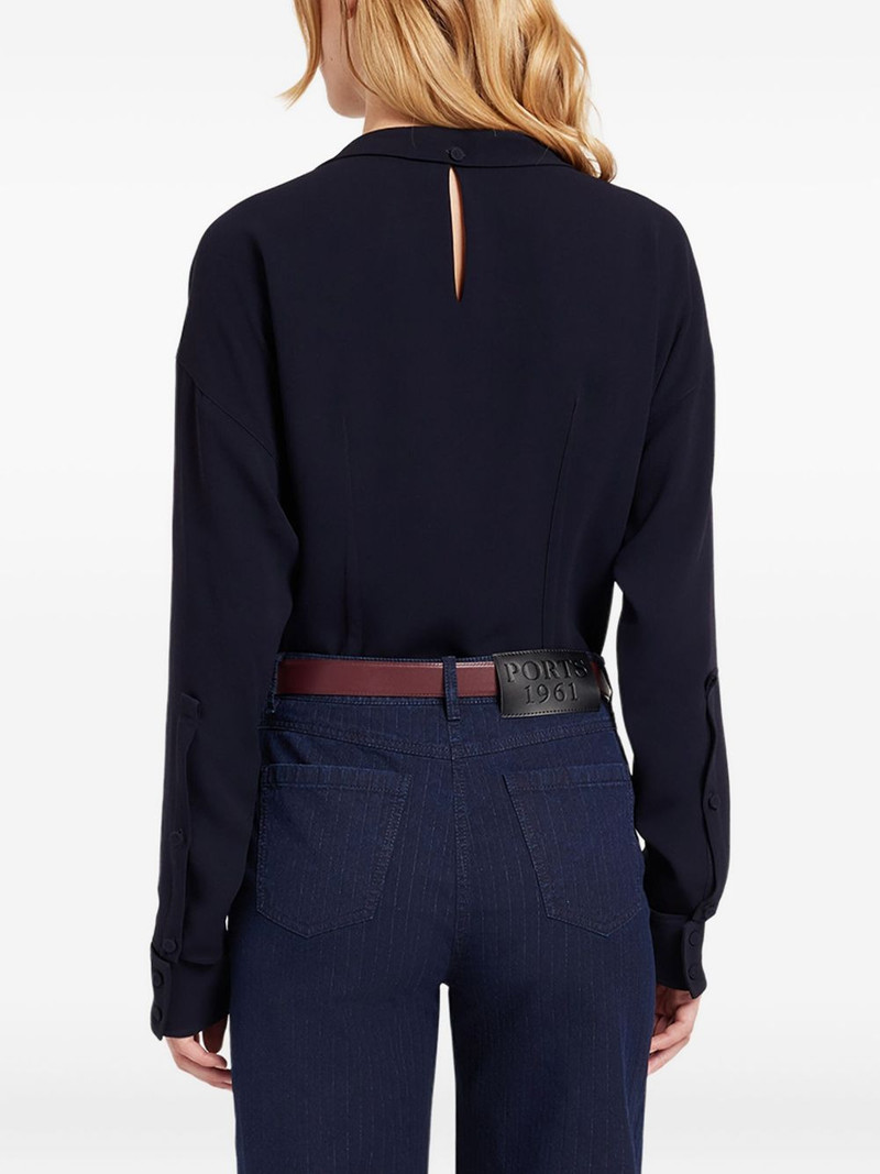 tie-neck curved-hem blouse 3