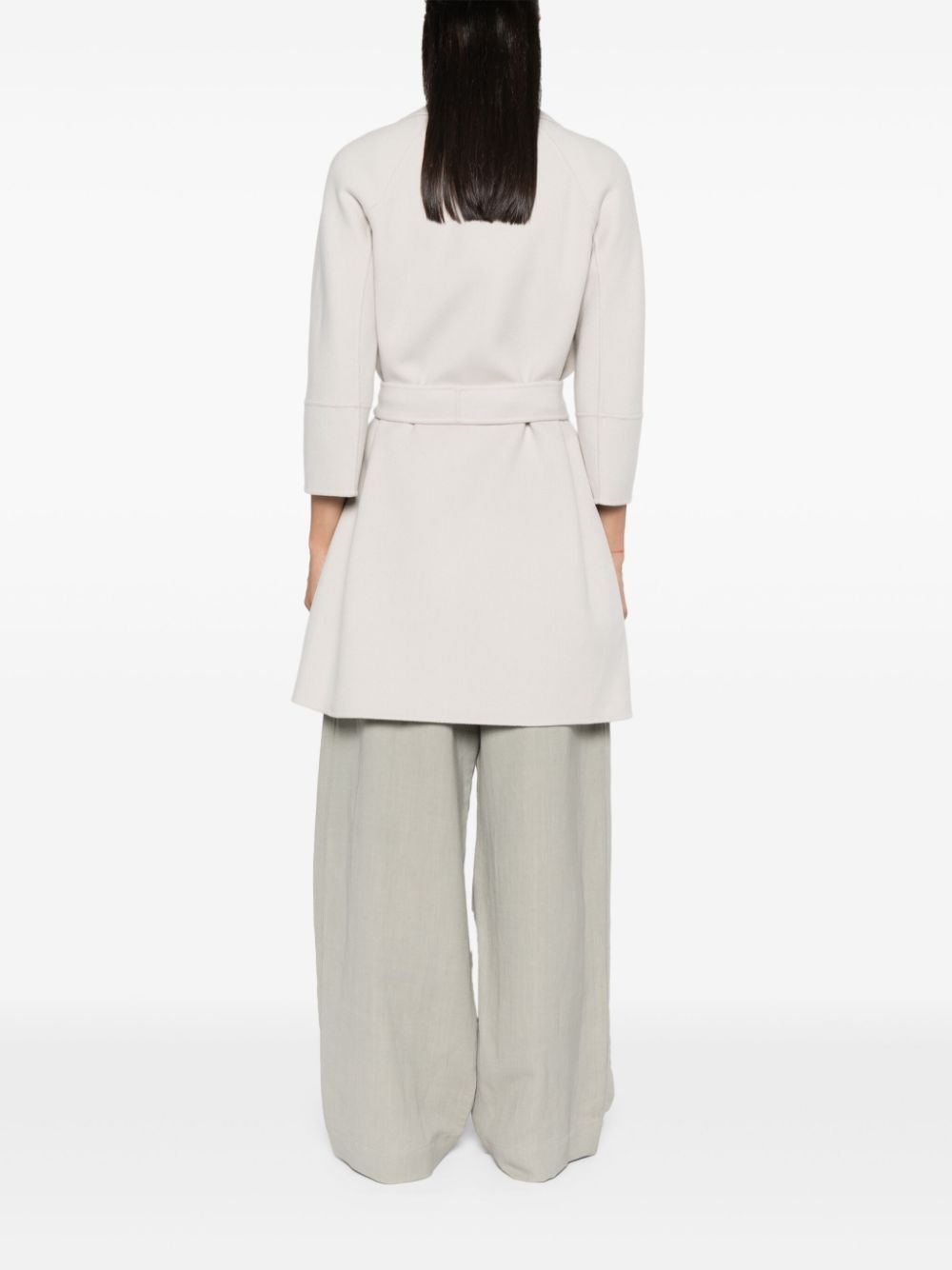 belted wool coat - 4