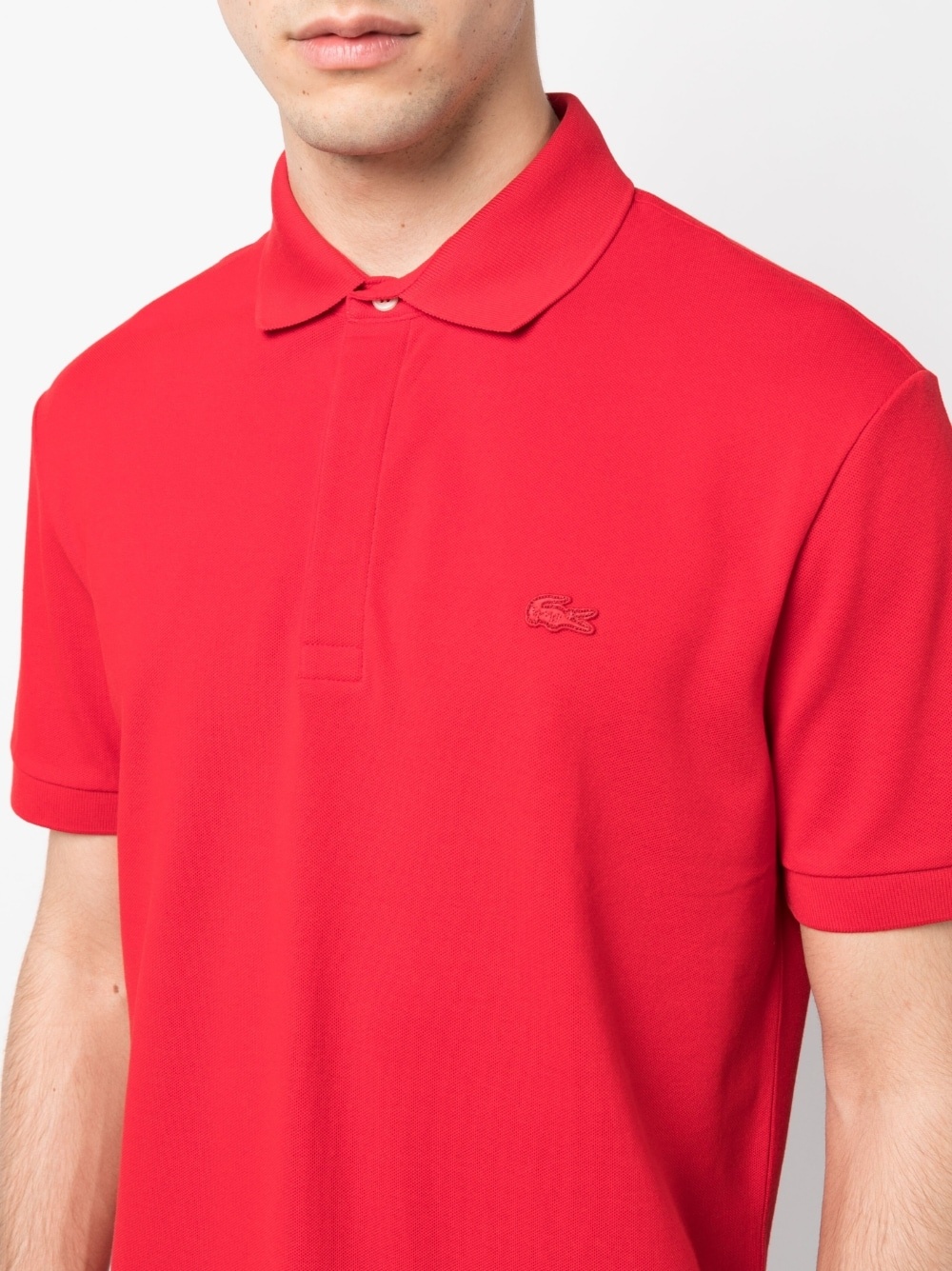 logo-patch cotton polo shirt - 5