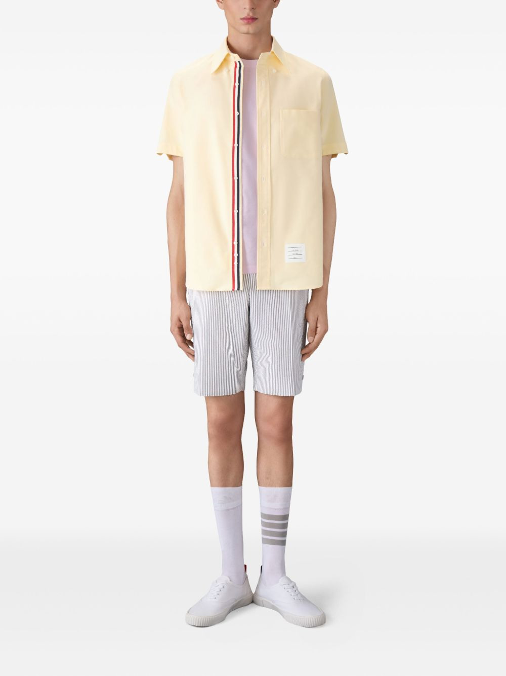 Classic Pique Rib Cuff RWB Tee - 2