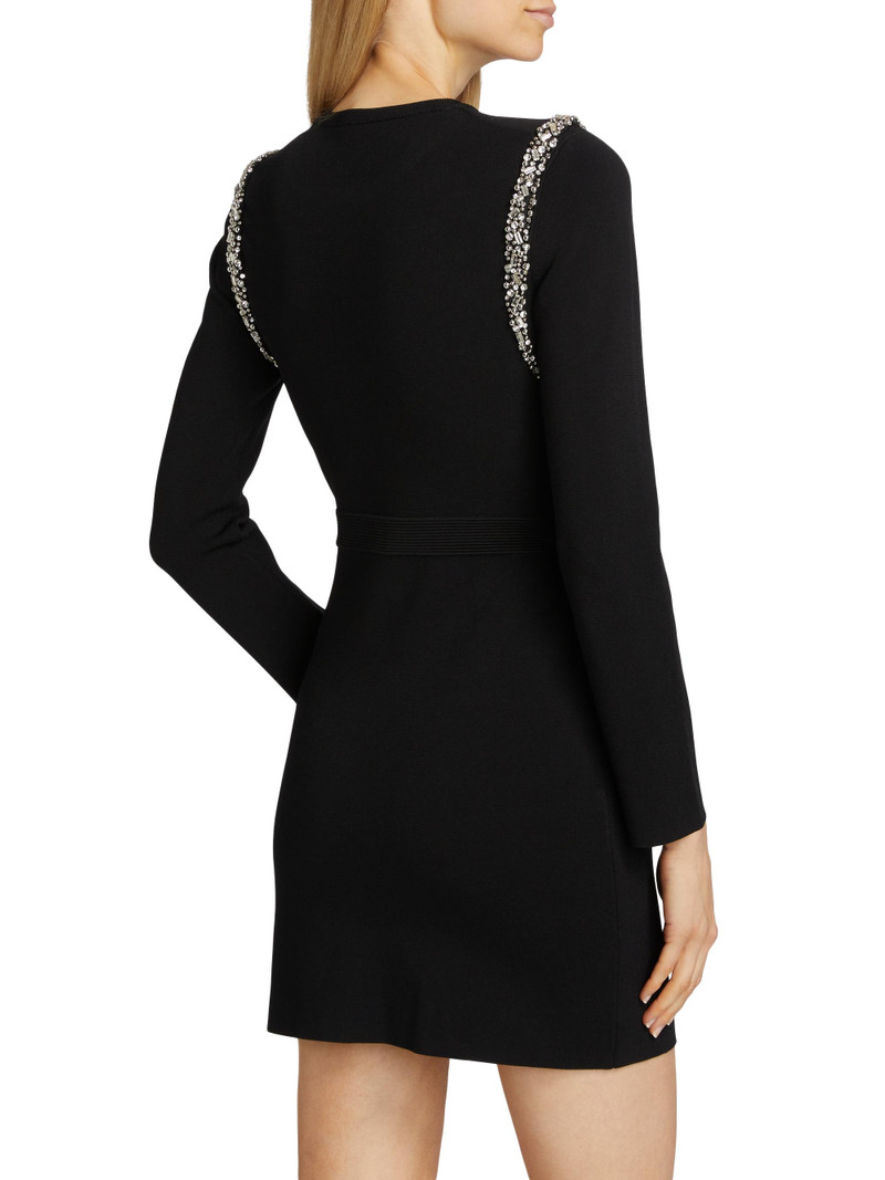 Women's Nyx Embellished Wrap-Style Minidress - Black 5