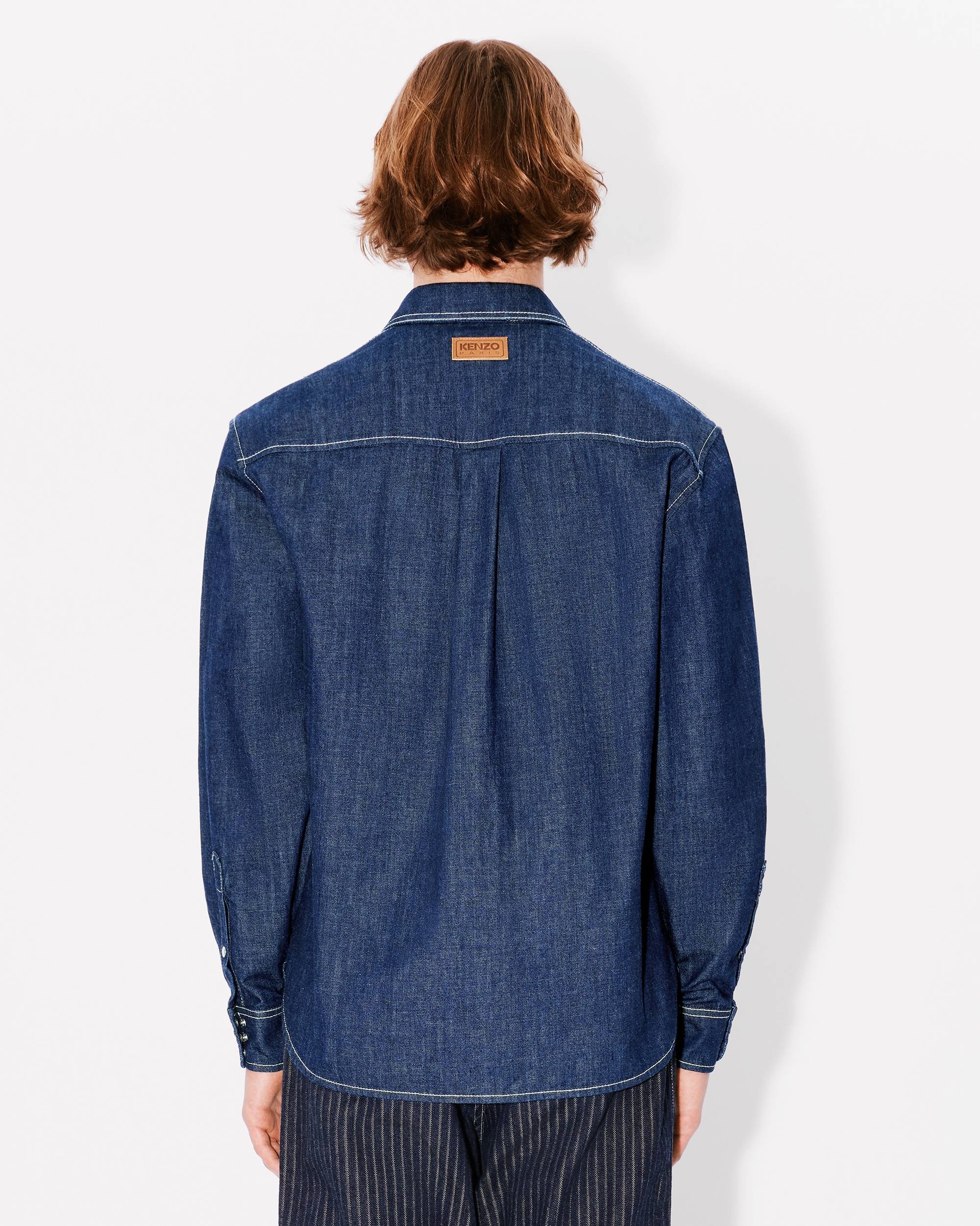 'KENZO Creations' embroidered western shirt in japanese denim - 4