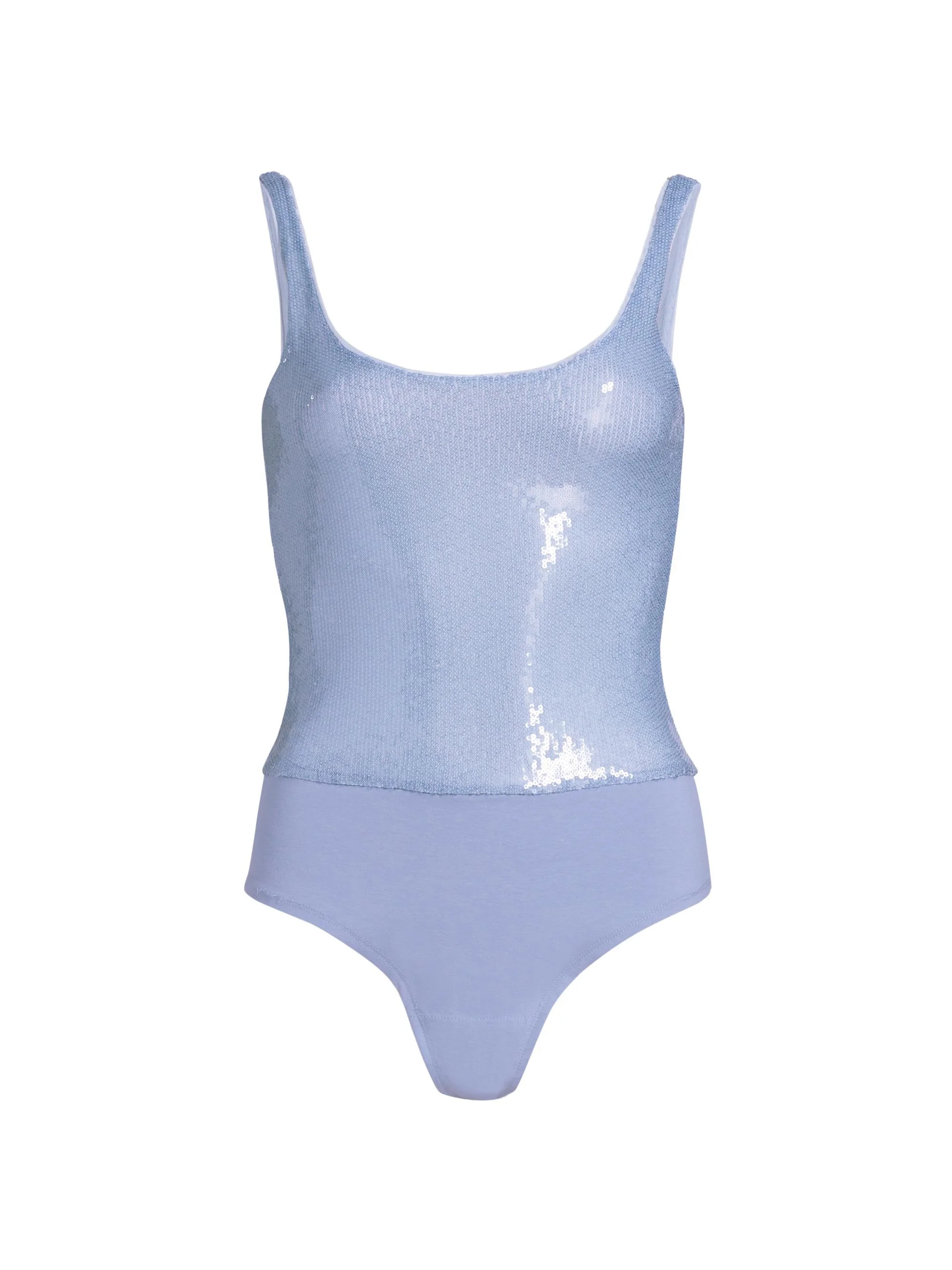Women's Dina Semi-Sheer Sequin Bodysuit - Opal - 1