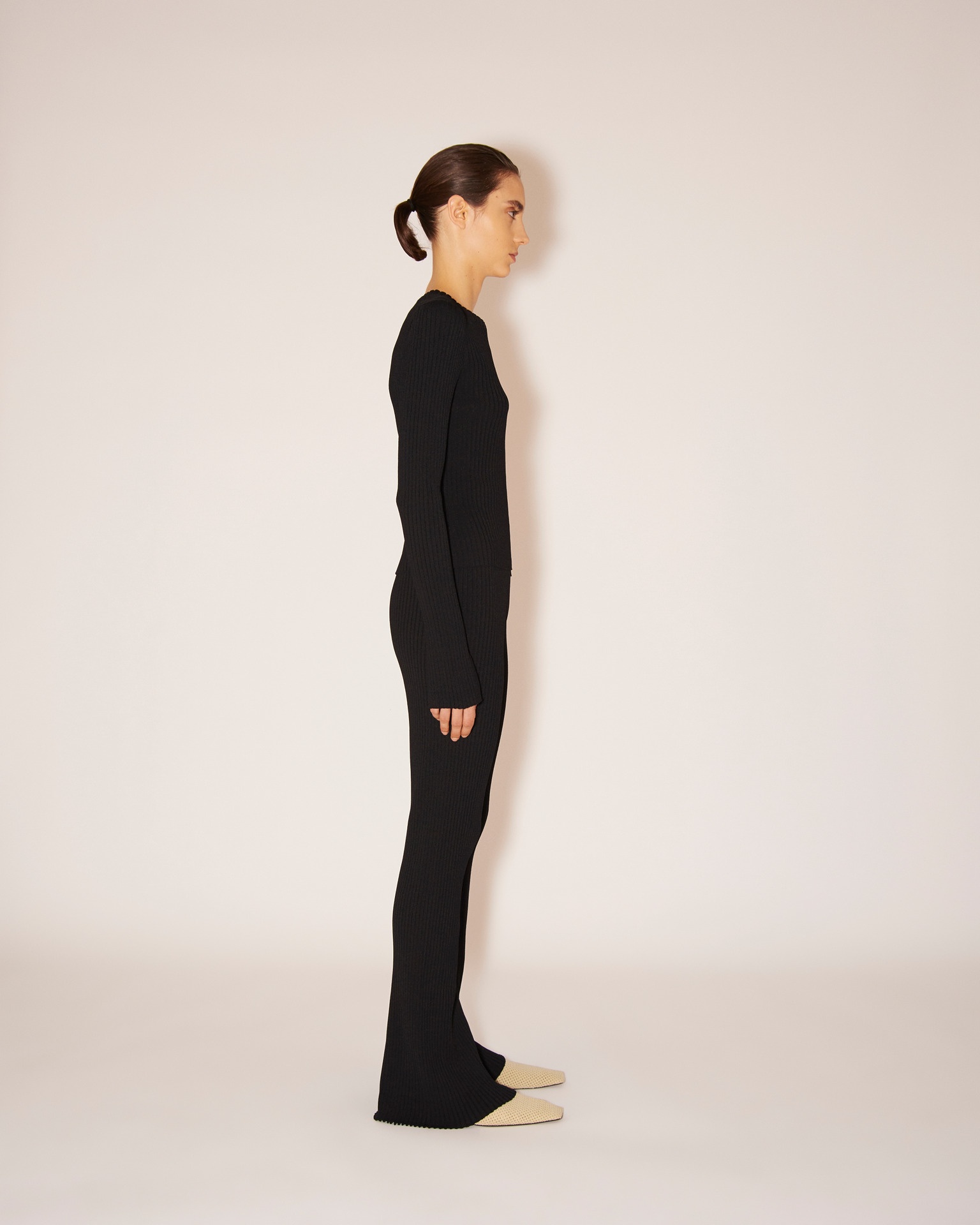NATALIE - Ribbed-knit sweater - Black - 3