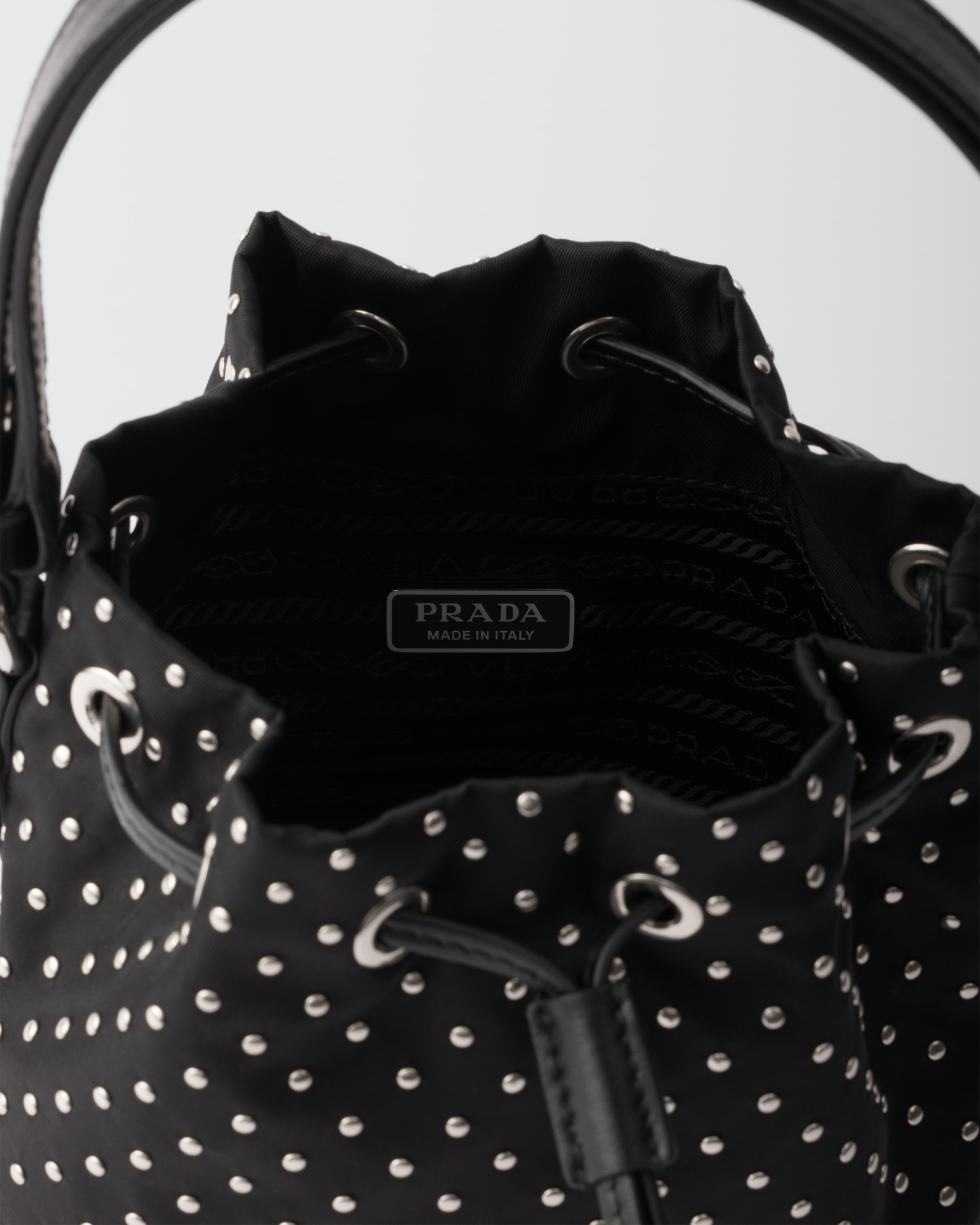 Re-Nylon mini-bag with studs - 4