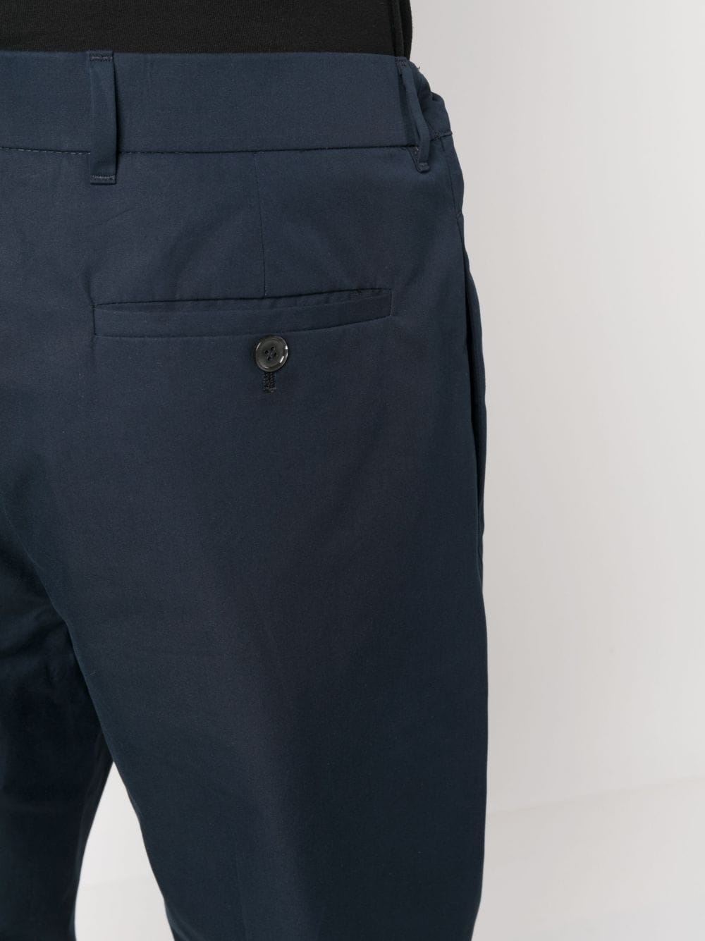 drawstring-waist cotton trousers - 5