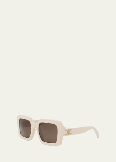 CELINE Triomphe Acetate Square Sunglasses outlook