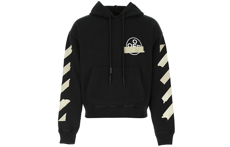 Off-White Tape Arrows Over Hoodie 'Black/Beige' OMBB037R20E300021048 - 1