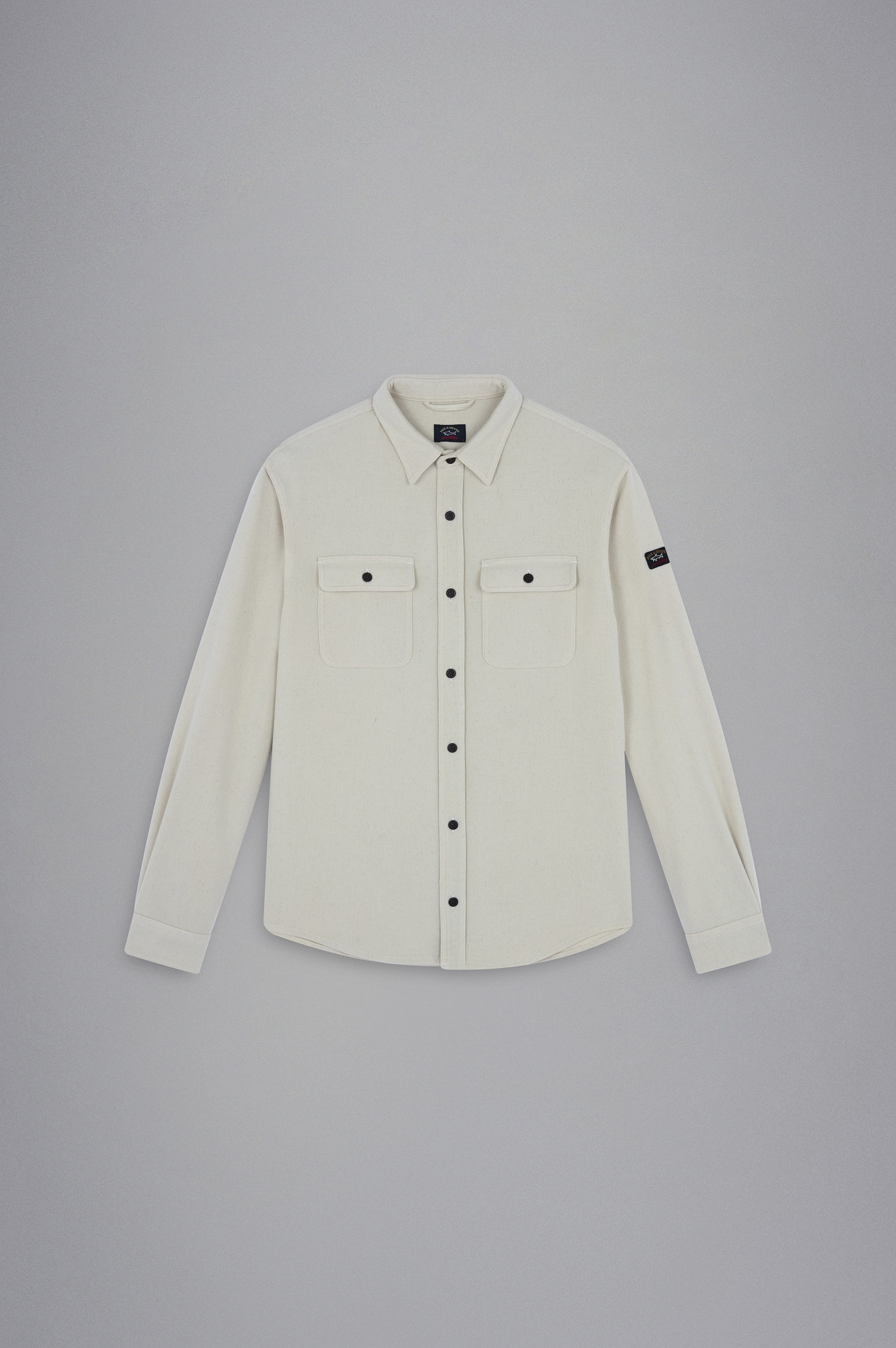 GARMENT DYED WOOL OVERSHIRT - 1