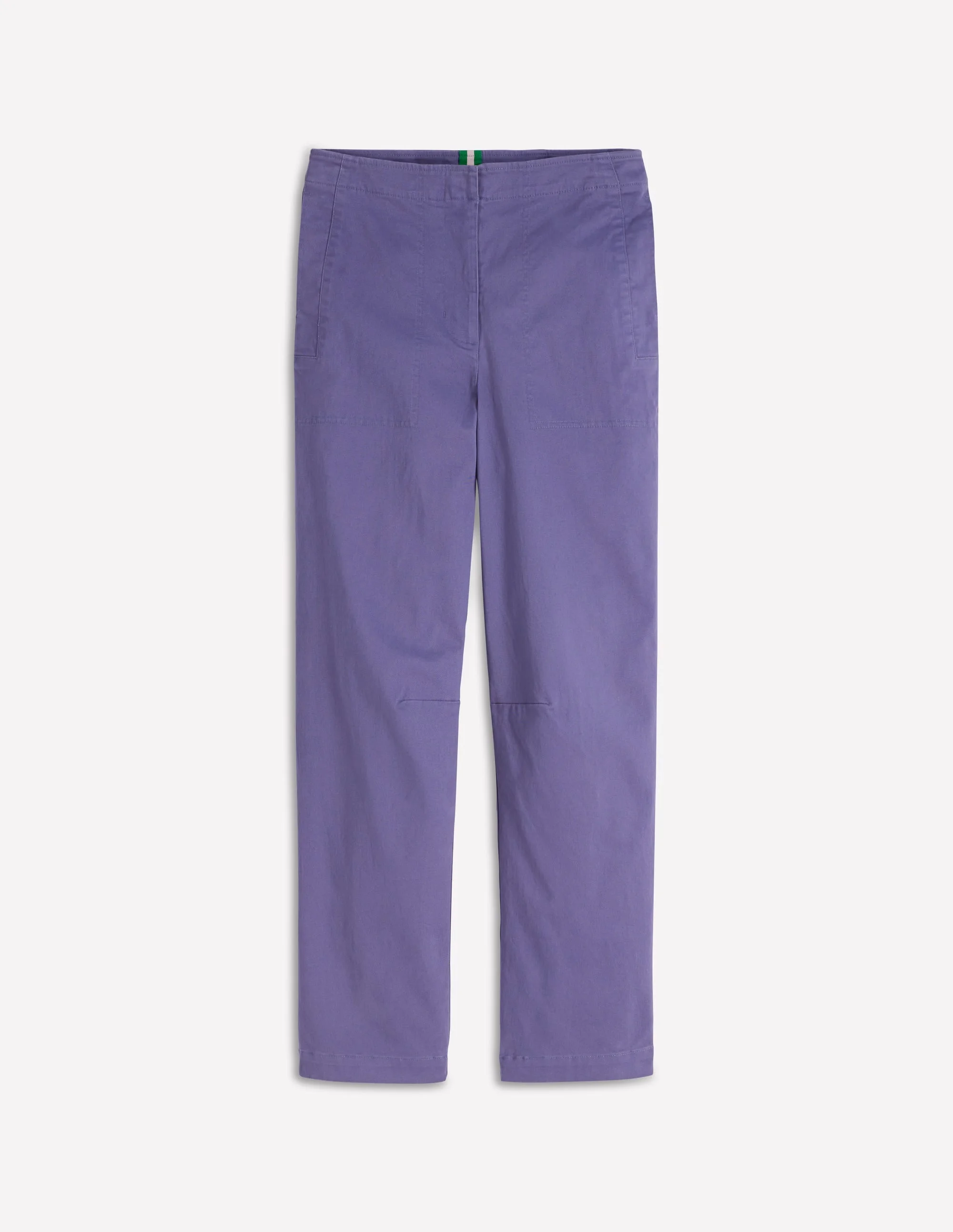Barrel Leg Chino Pants-Purple Thistle - 1