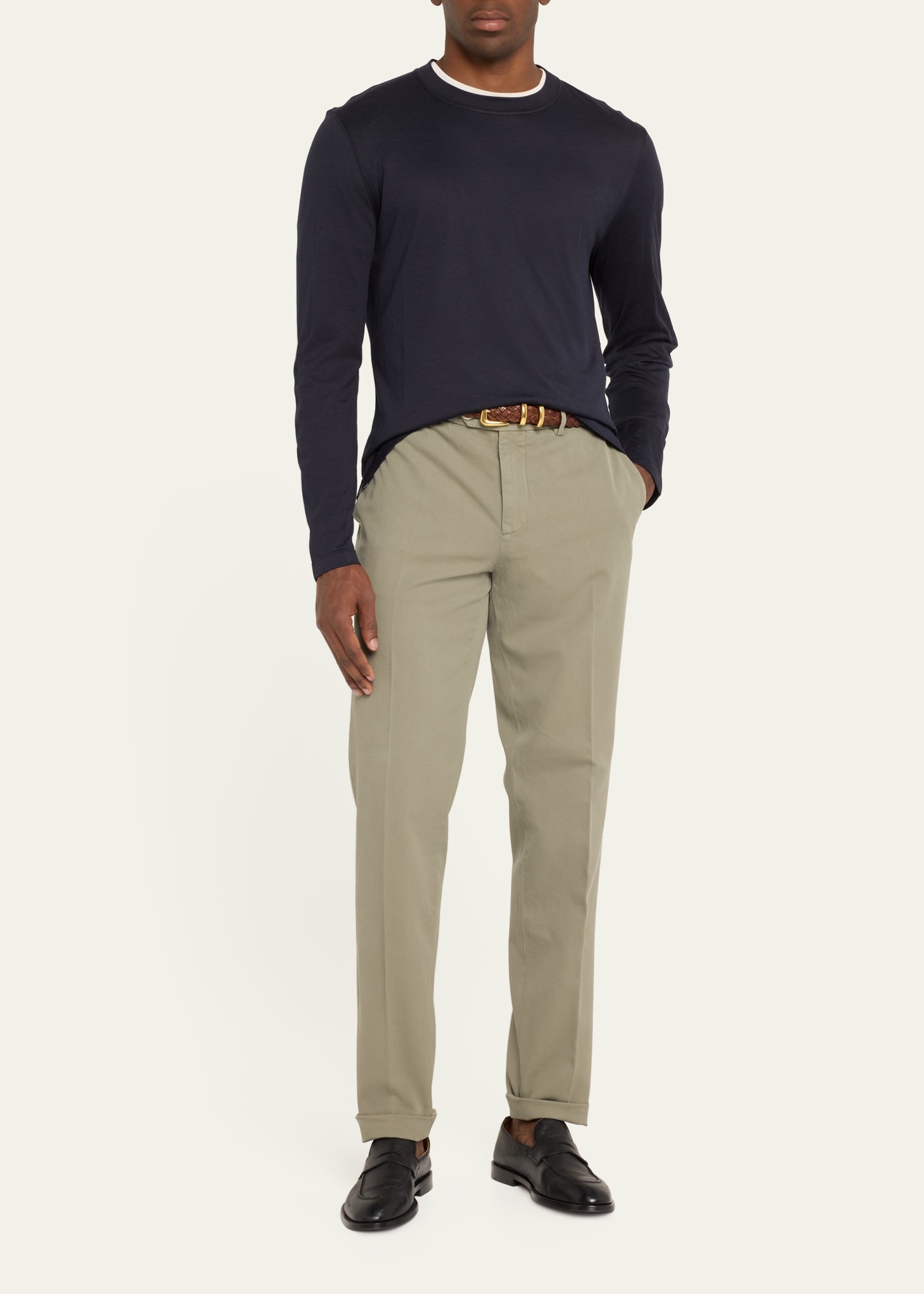 Men's Silk and Cotton Long-Sleeve T-Shirt - 2