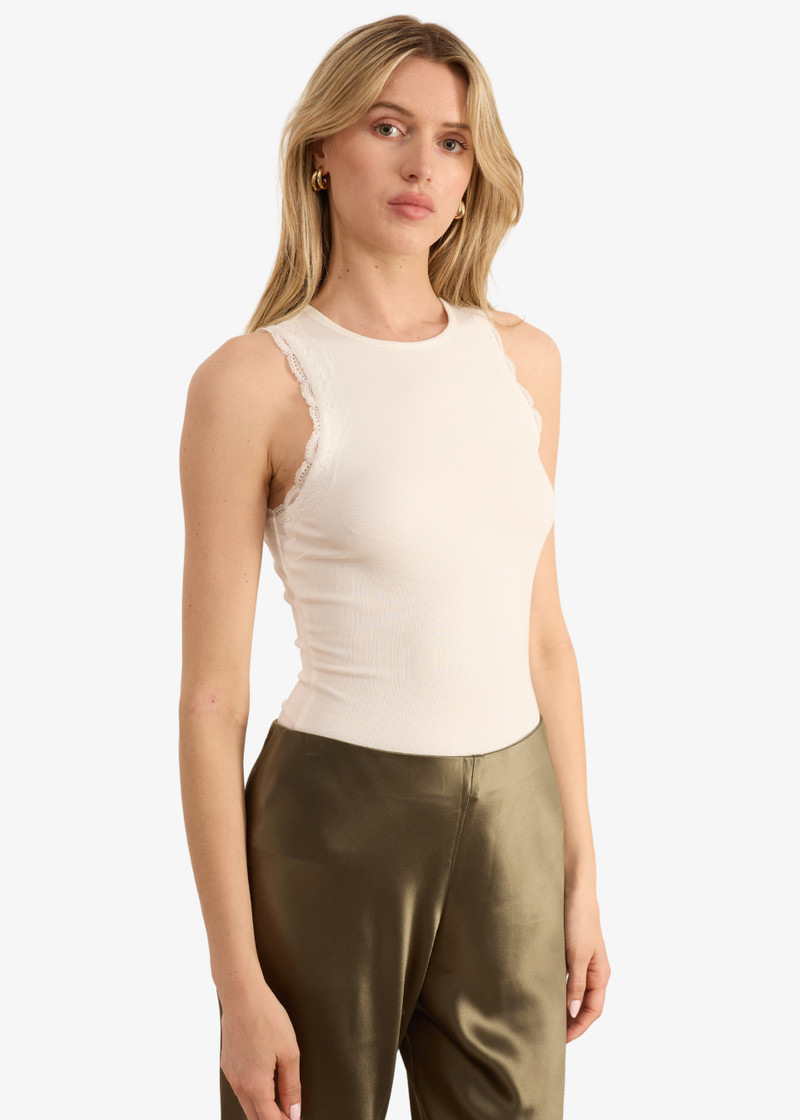 CAMI NYC RIAN RIB KNIT TANK WHITE outlook