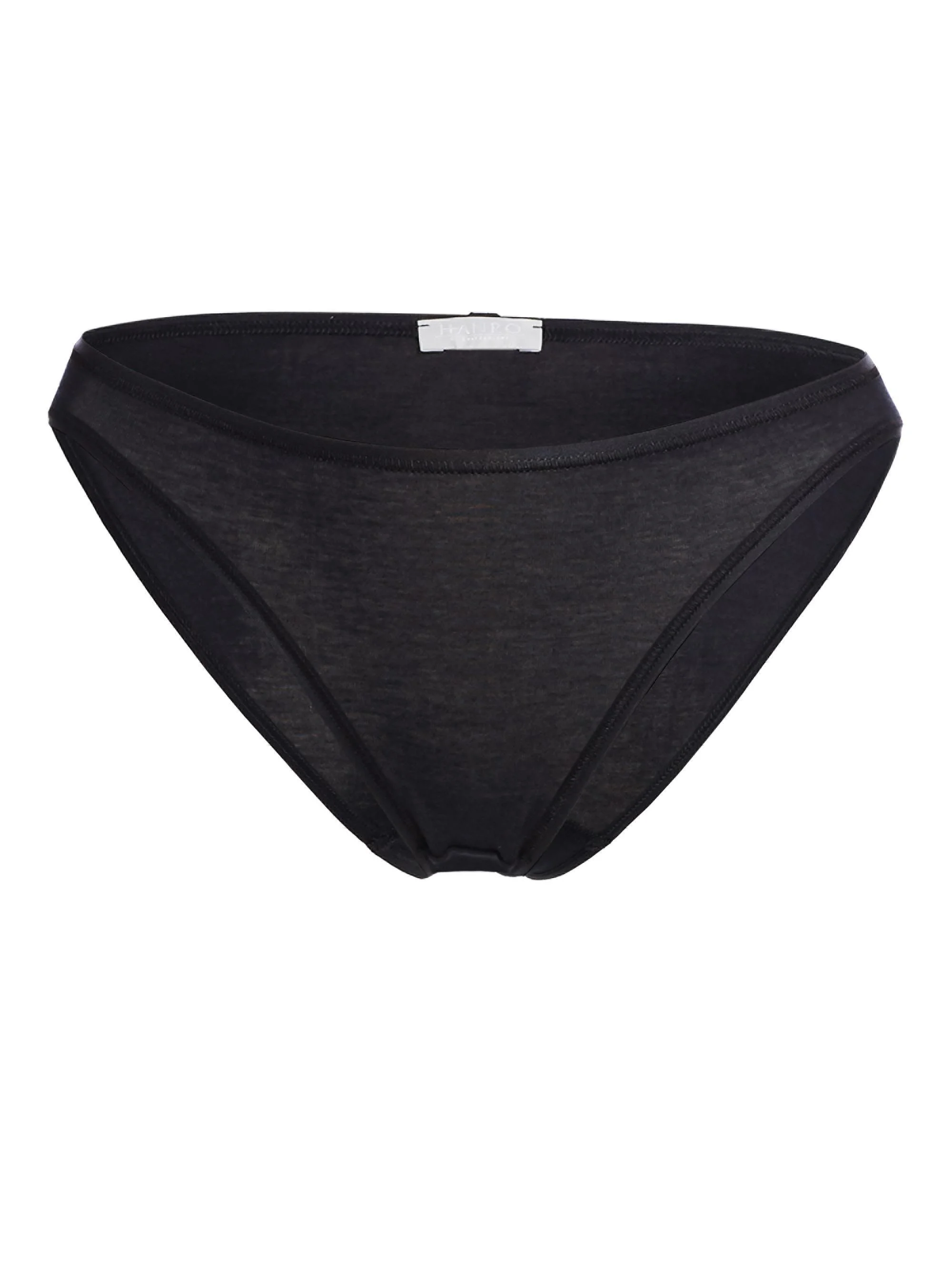 Women's Cotton Seamless High-Cut Brief - Black - 1