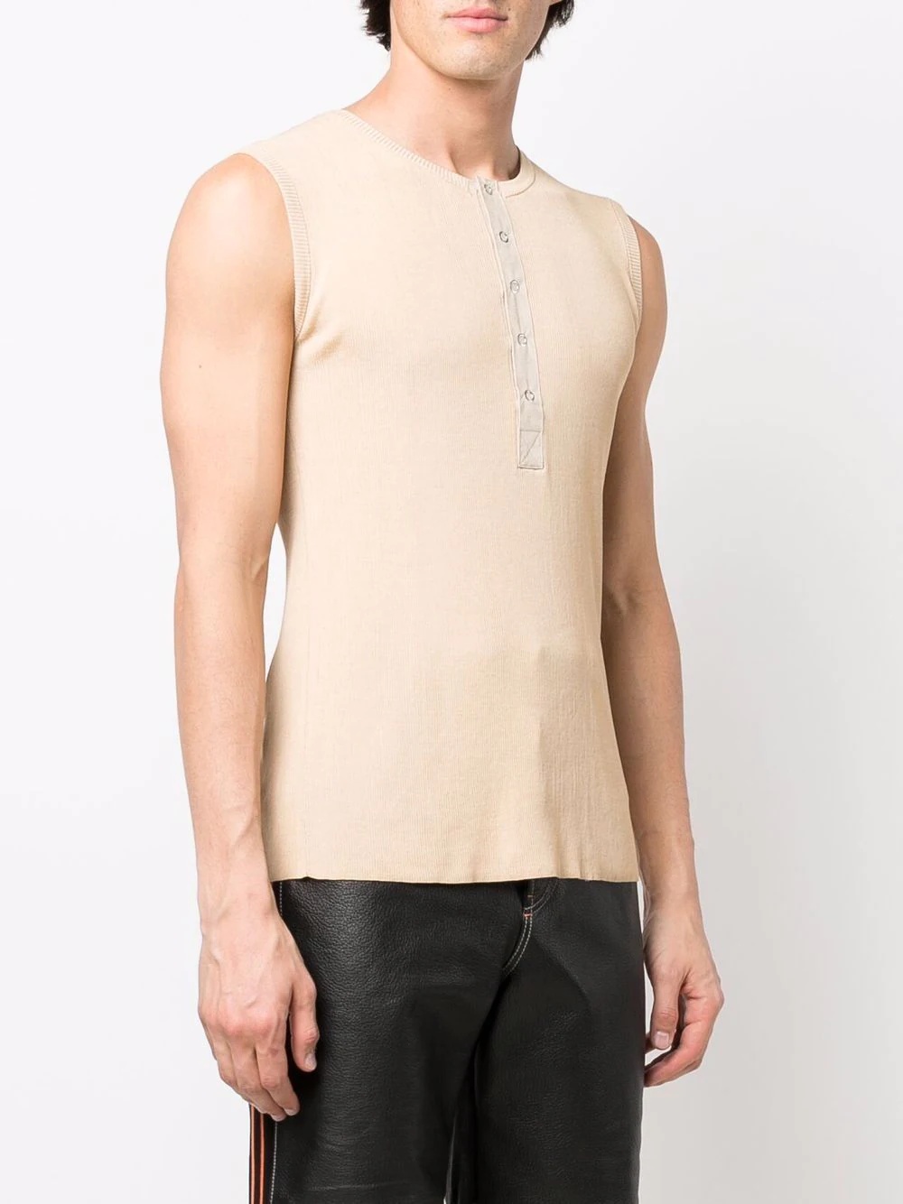 sleeveless fitted T-shirt - 3