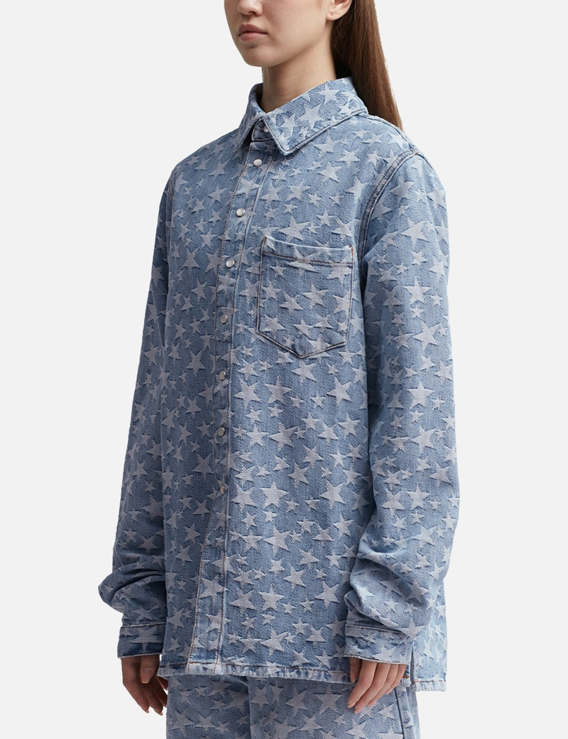 ERL UNISEX DENIM JACQUARD OVERSHIRT outlook