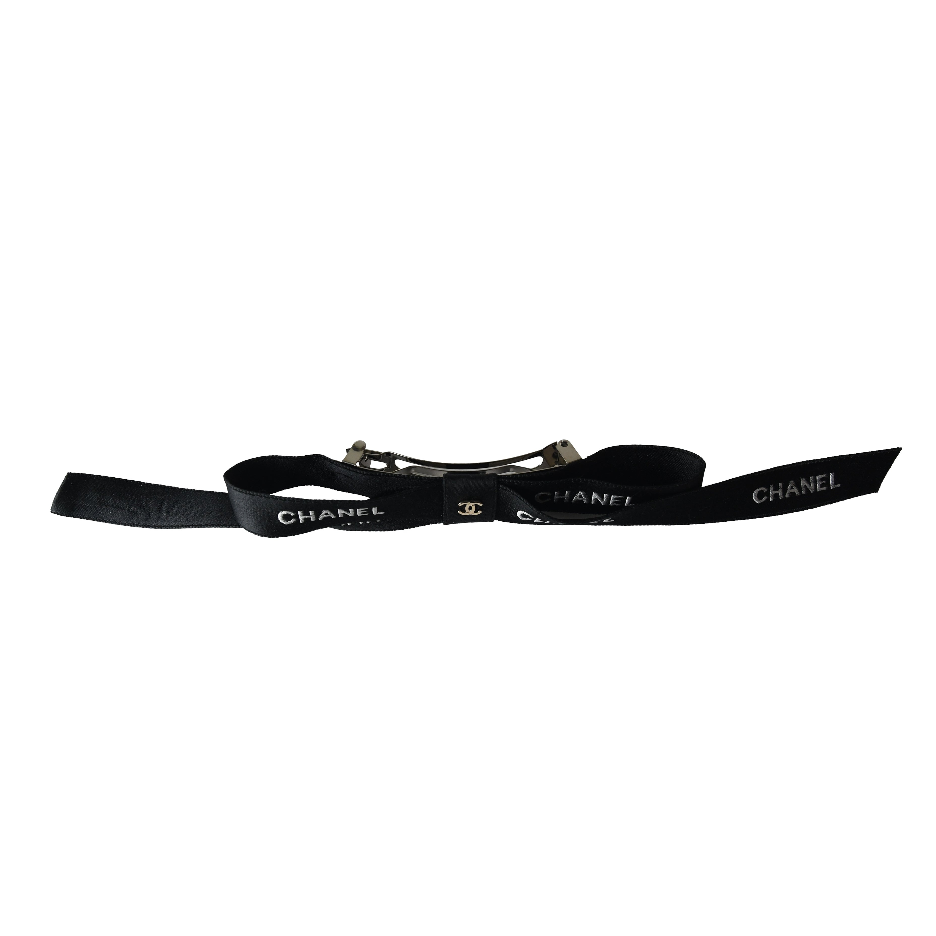 Chanel Logo Hair Barrette Black - 3