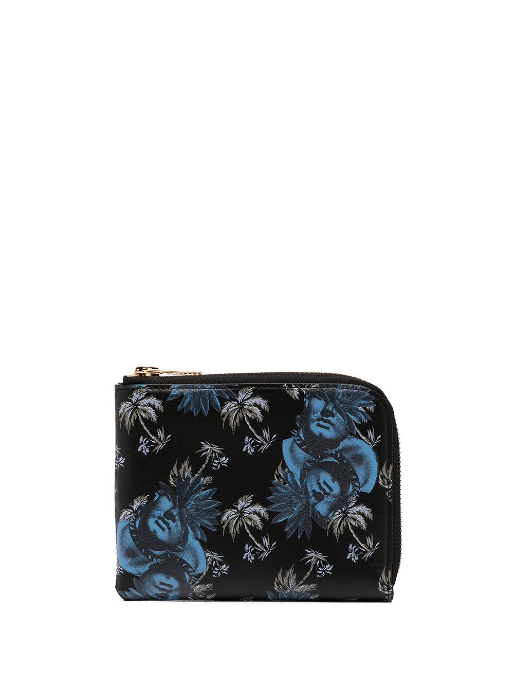 graphic-print leather wallet - 1