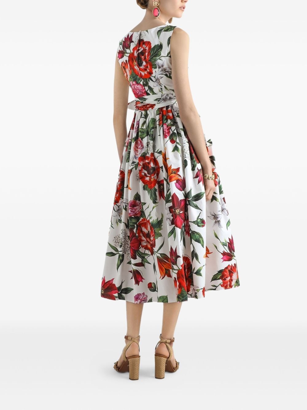floral-print midi dress - 3