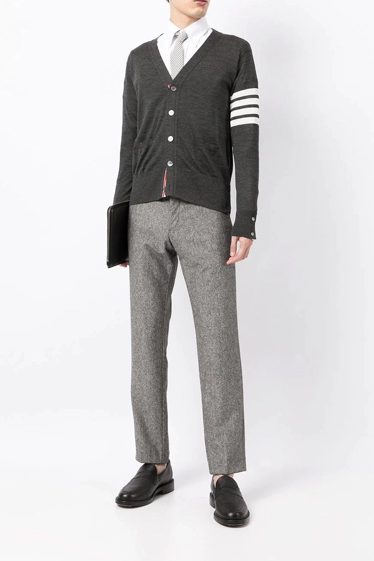Thom Browne Men Merino Wool Cardigan - 2
