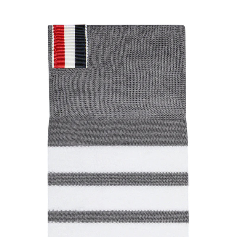 Thom Browne Lightweight Cotton 4-Bar Mid Calf Socks Women outlook