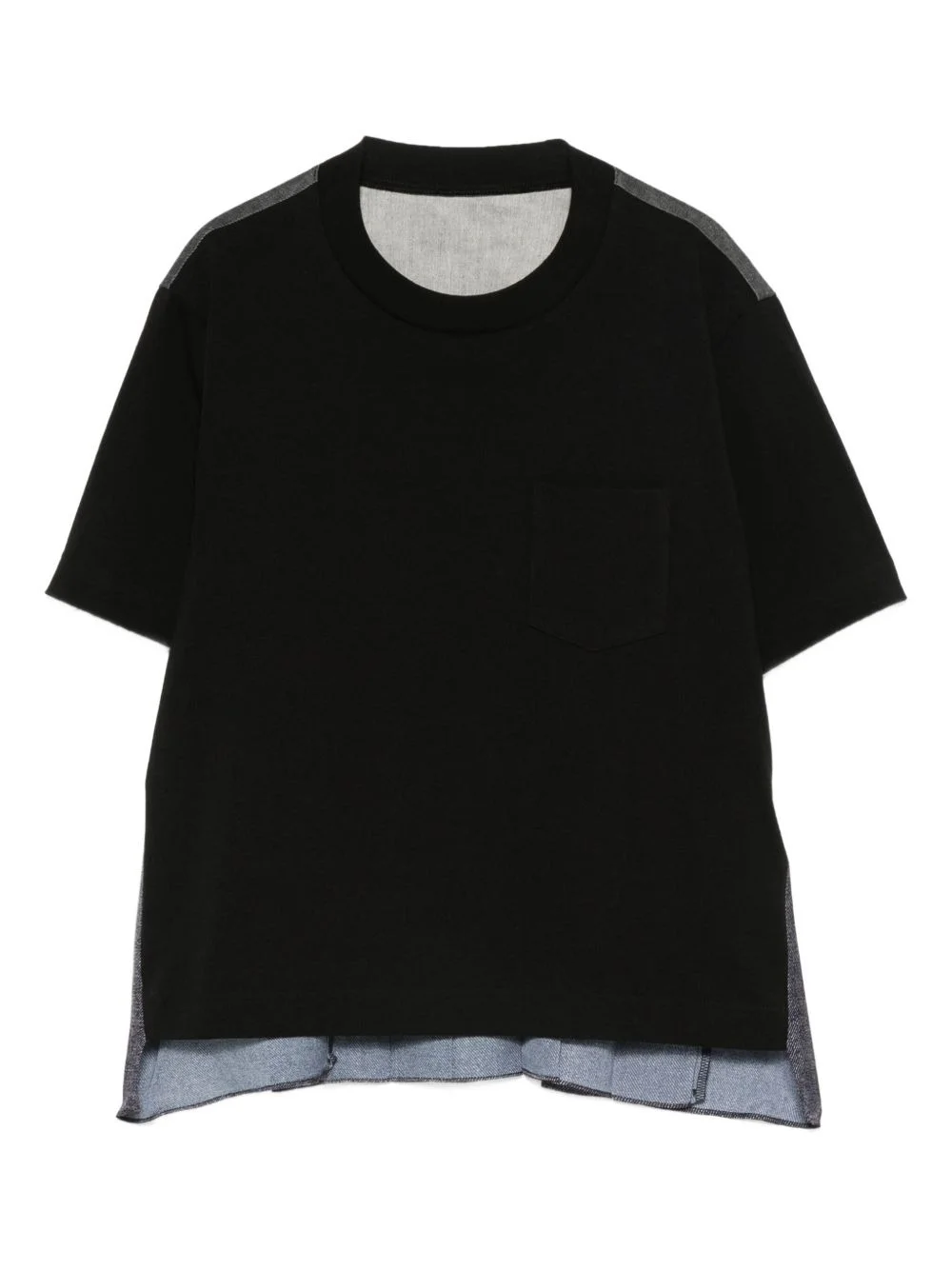 layered crew-neck T-shirt - 1