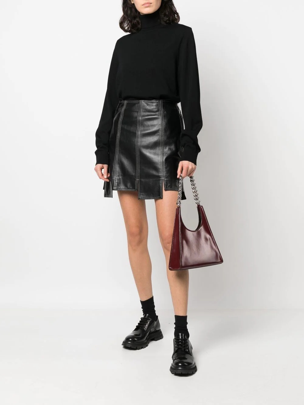 fine-knit roll neck jumper - 6
