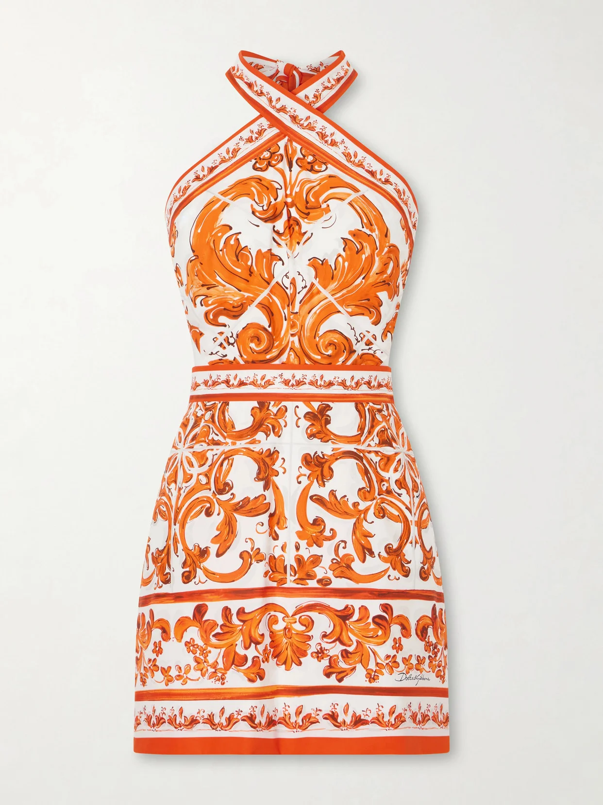 Printed Cotton-poplin Mini Dress - 1