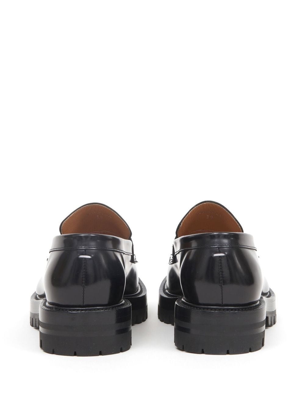 split-toe leather moccasins - 3