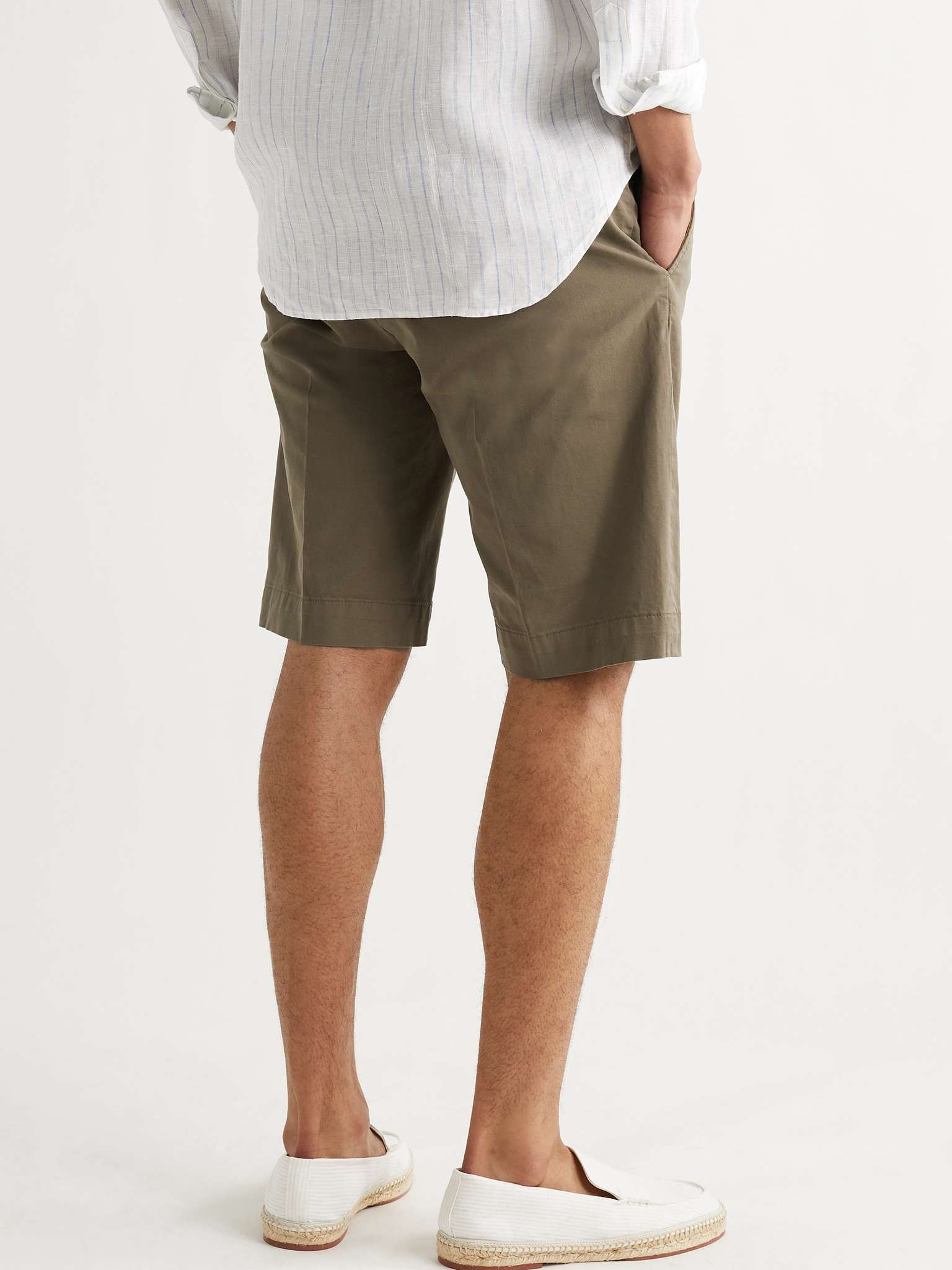 Stretch-Cotton Twill Shorts - 4