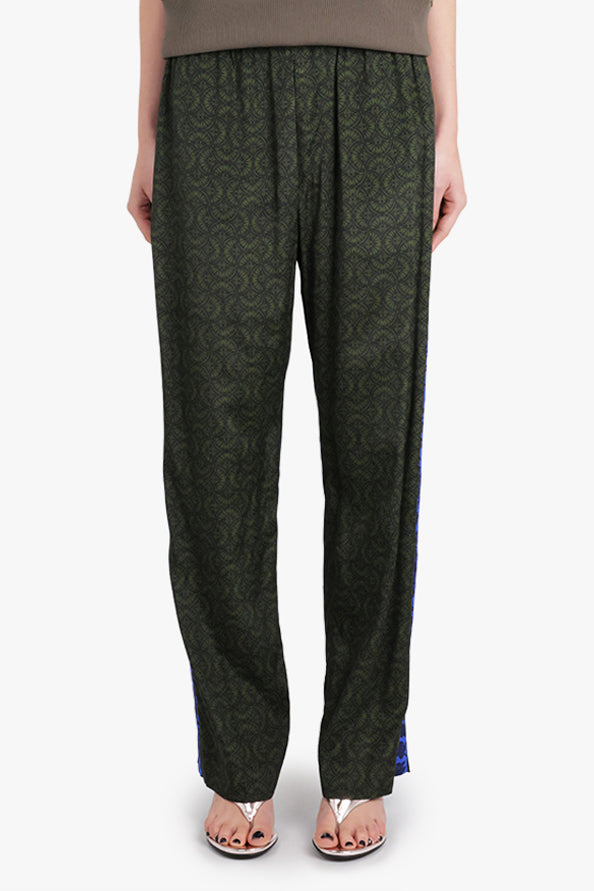 PARKINO PRINTED PANT | BOTTLE GREEN - 5