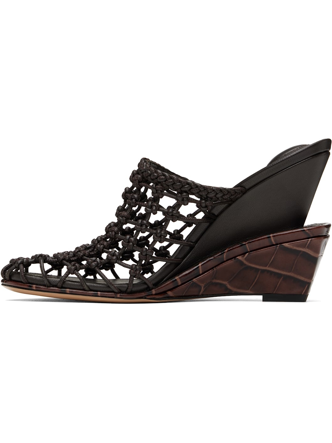 Brown La Croisière 'The double woven' Mules - 3