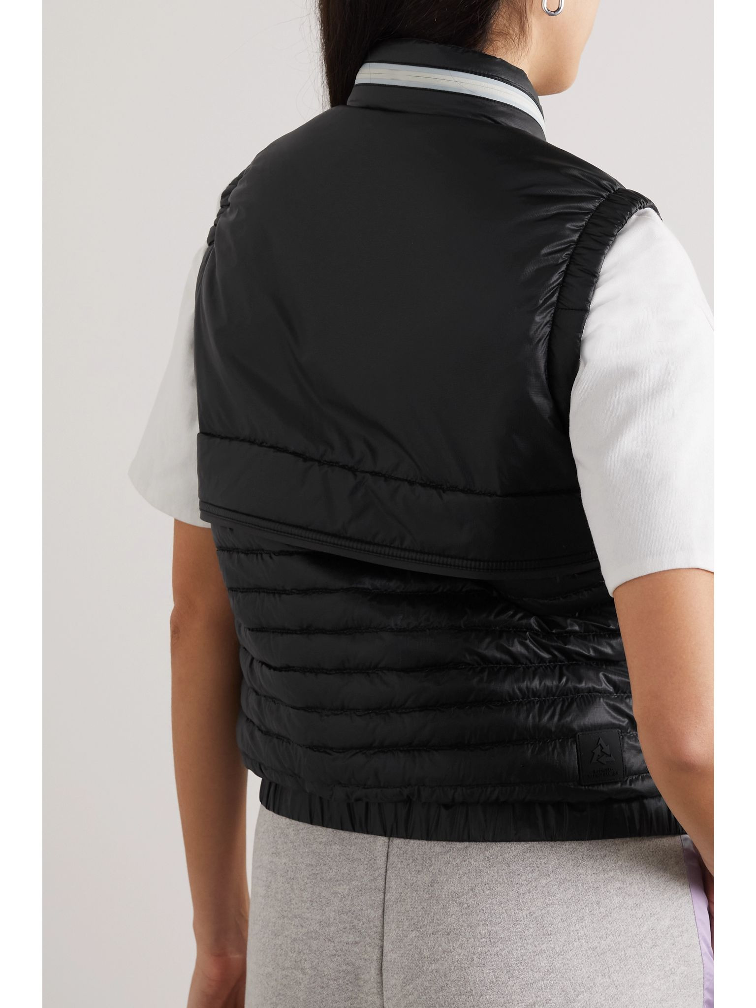 Gumiane quilted shell down vest Black - 4