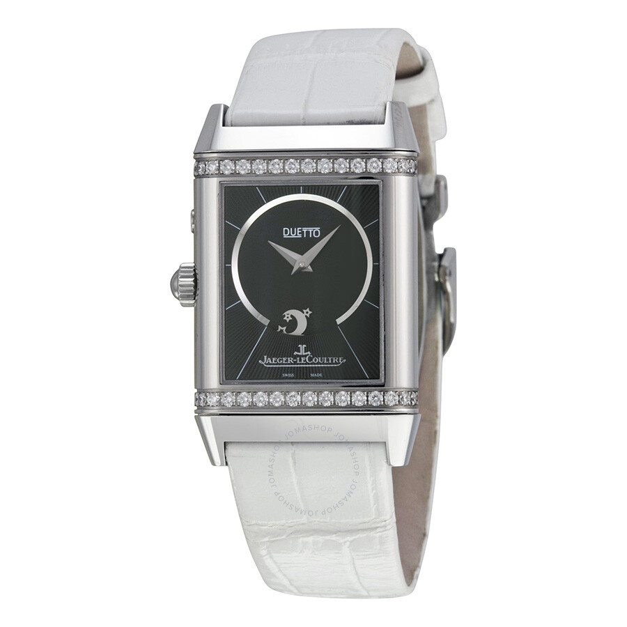 Jaeger LeCoultre Reverso Duetto Duo White Leather Ladies Watch Q2698420 - 2