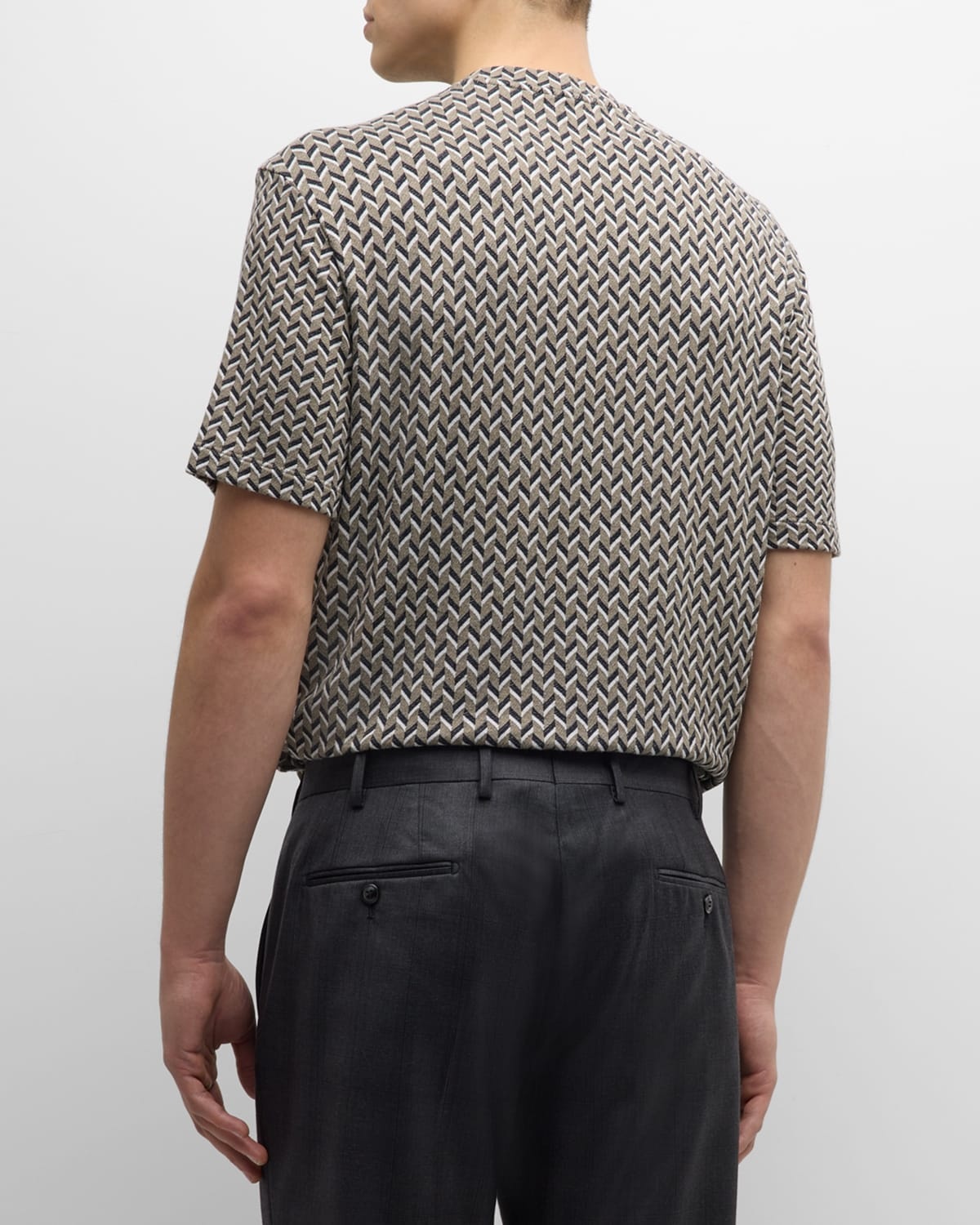 Men's Geometric Stretch T-Shirt - 4