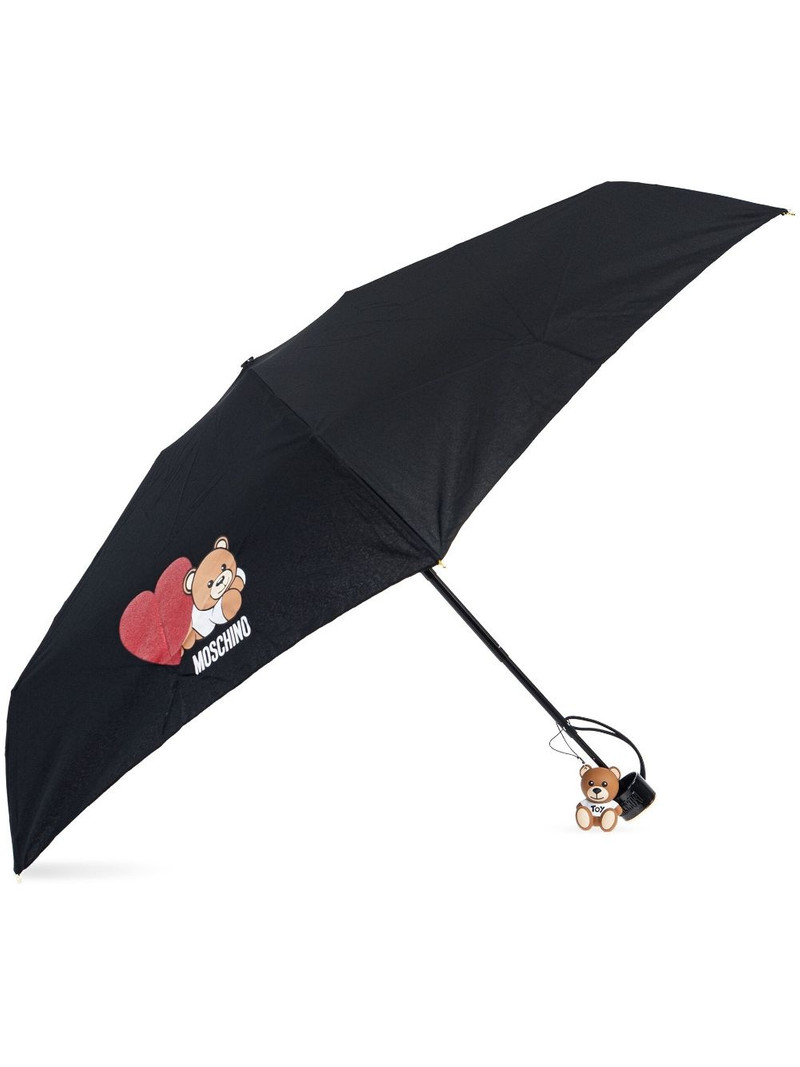 teddy bear-print compact umbrella 1