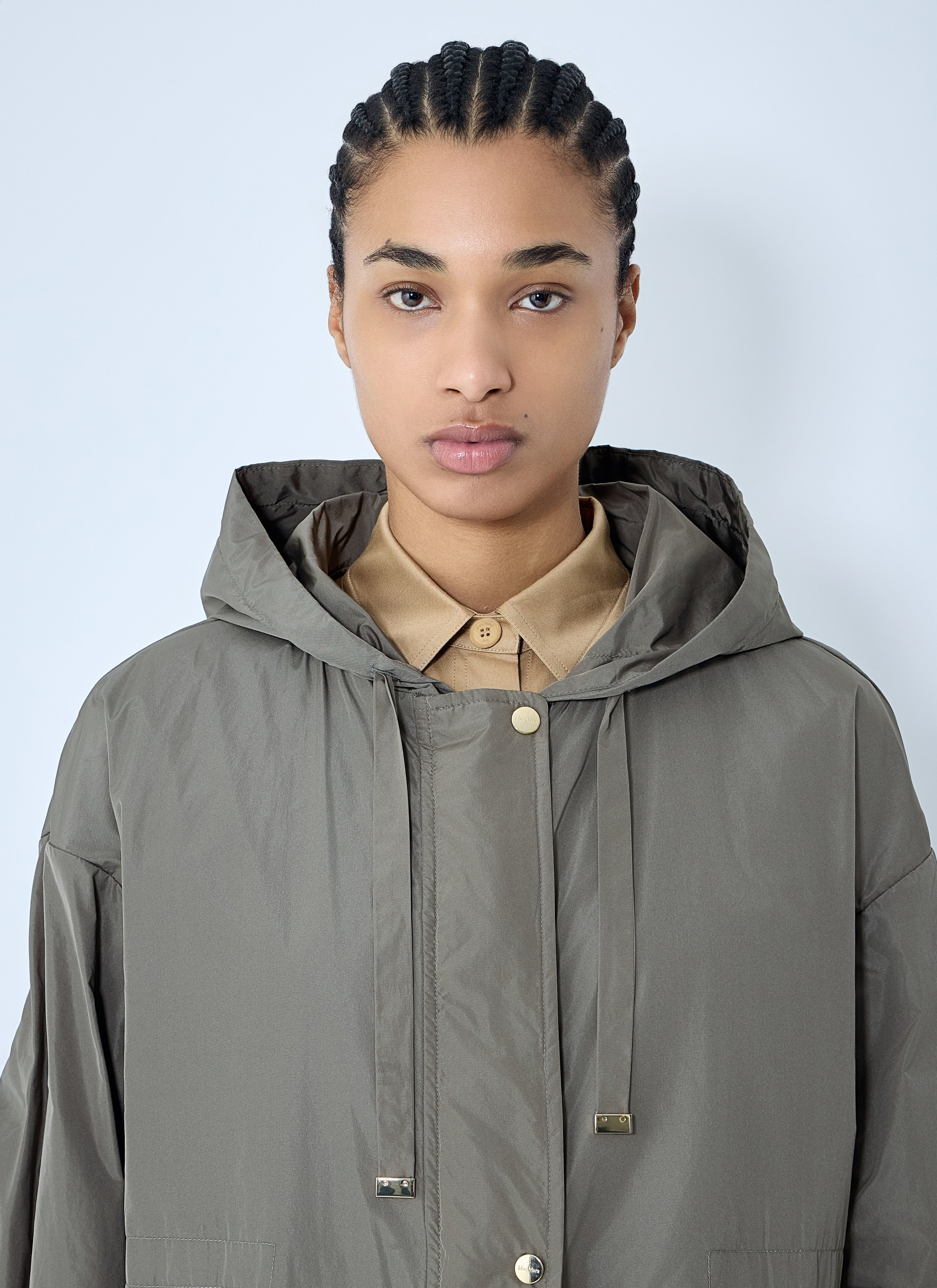 Max Mara Women Ripstop Hooded Coat - 5