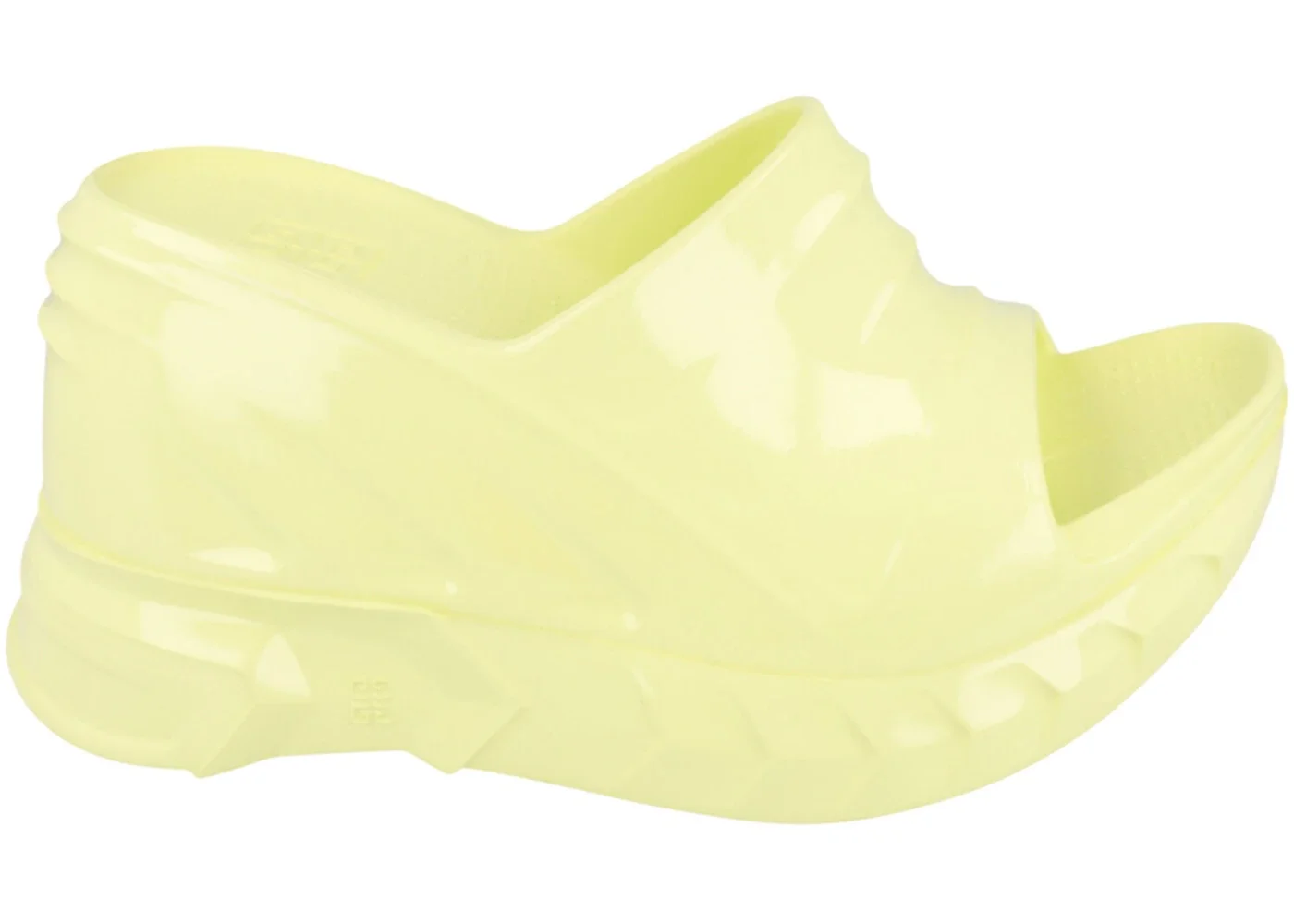 Givenchy Marshmallow Wedge Slides Pale Yellow (Women's) - 1