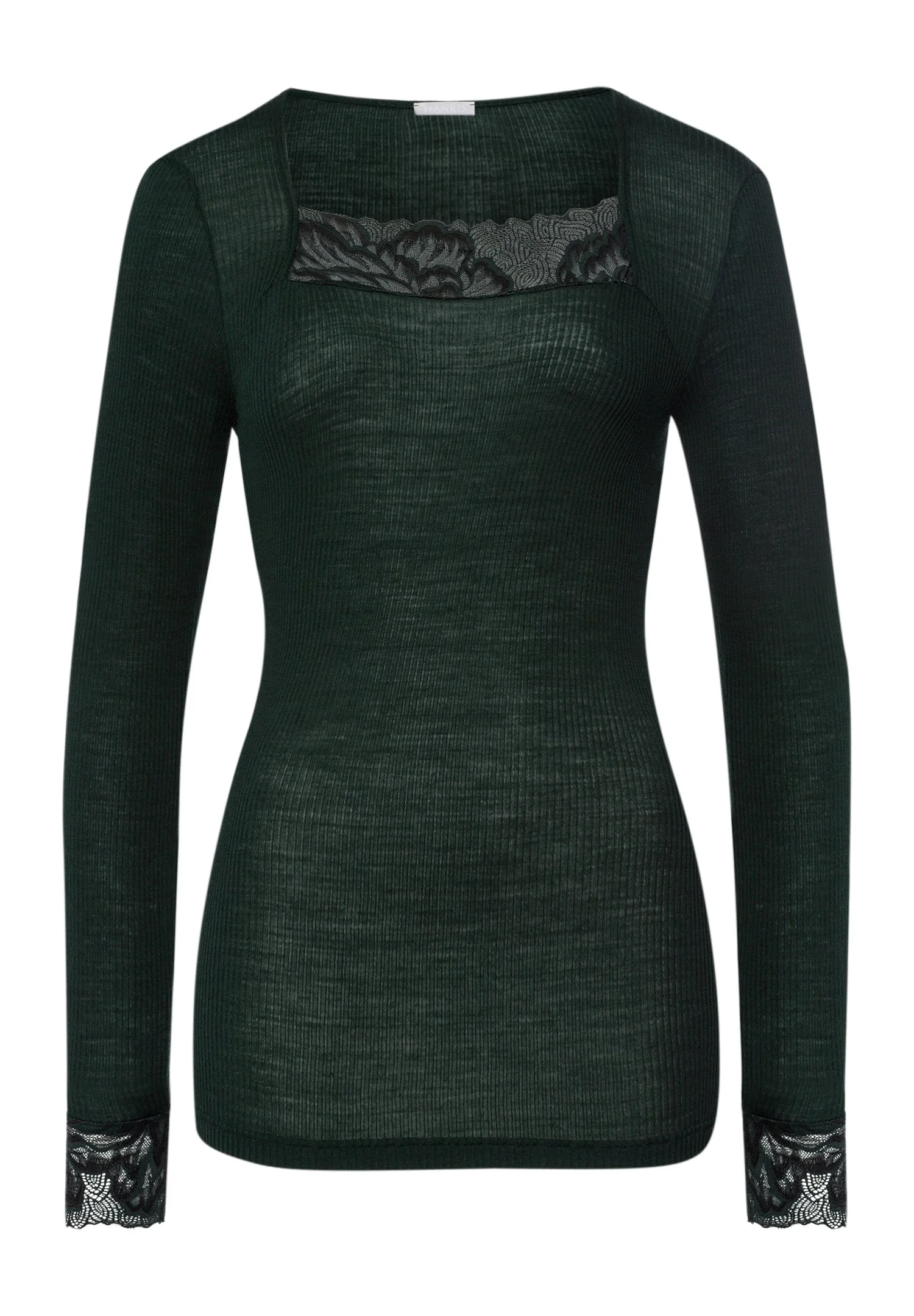 Celeste Wool And Silk Lace Trim Top - 1