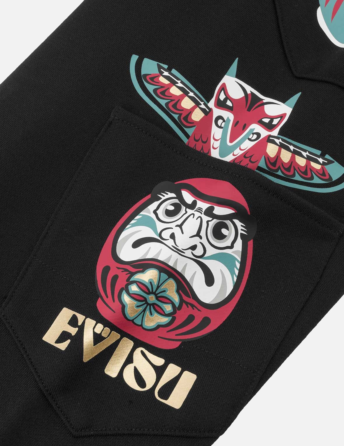 Indian Totem Daruma PrintRegular Fit Sweatpants - 10